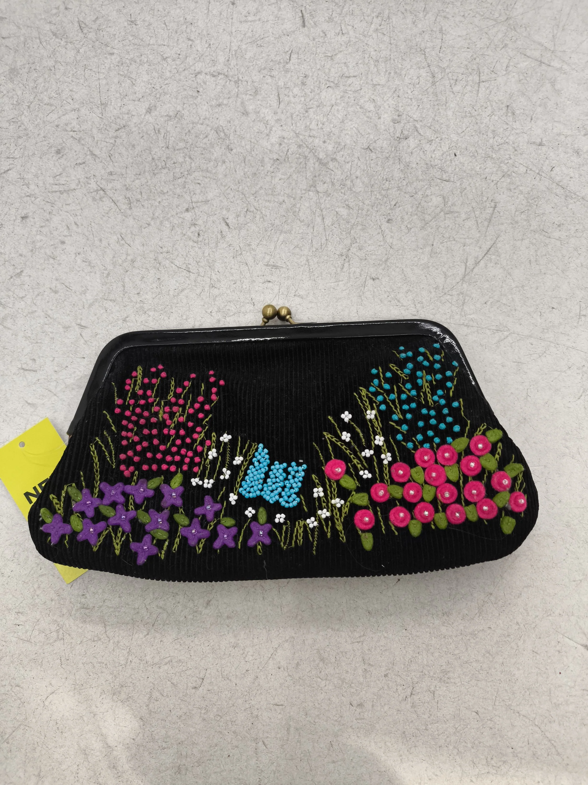 Lulu Guinness Women's Purse Black Floral 100% Cotton - Image 2