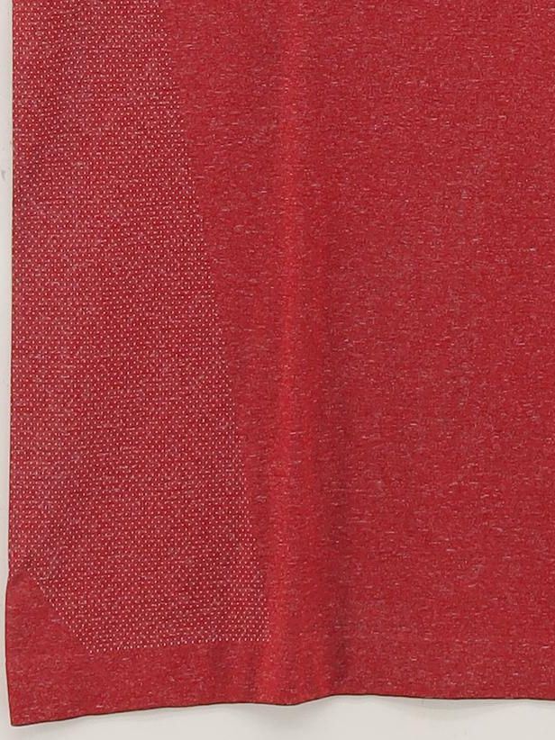 Lululemon Men's T-Shirt L Red Polyester with Nylon, Elastane Basic - Image 4
