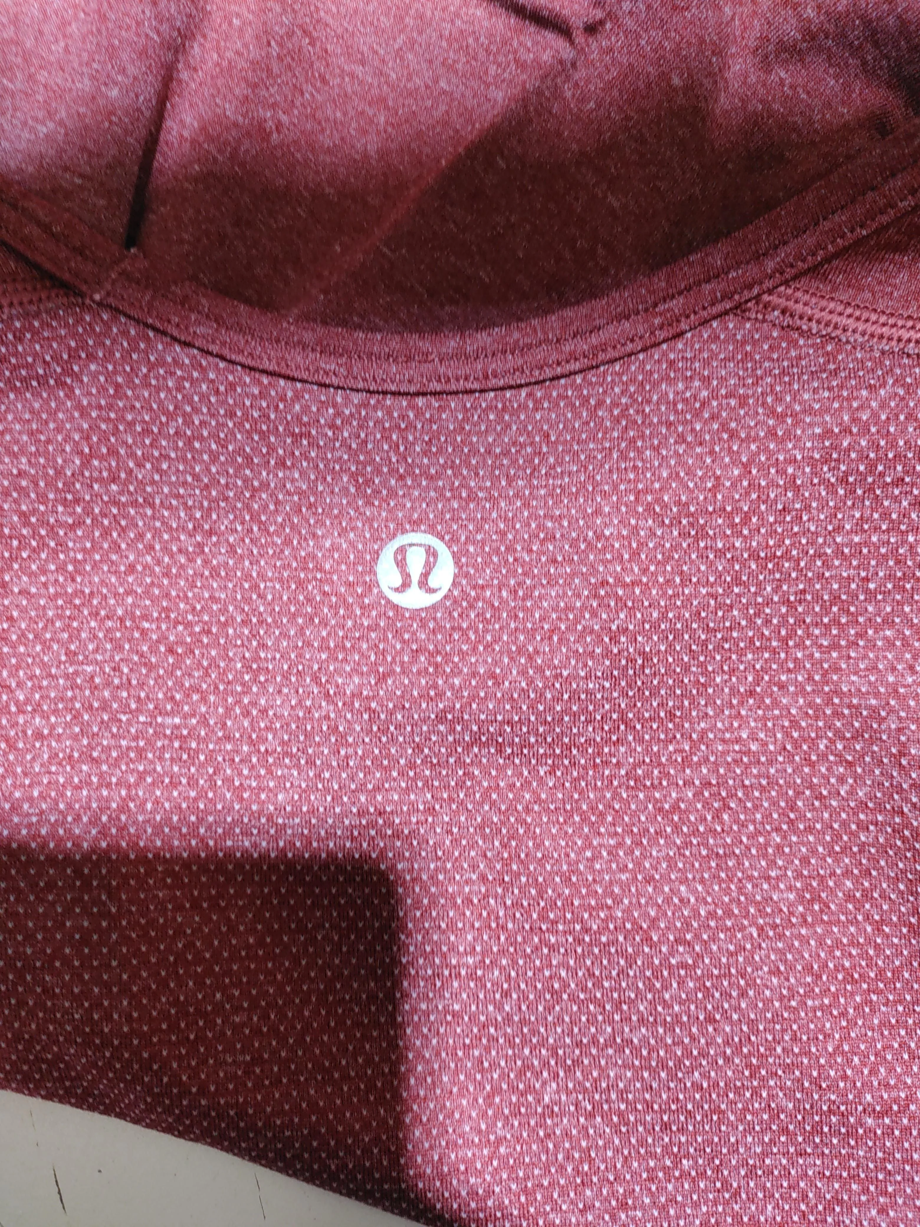 Lululemon Men's T-Shirt L Red Polyester with Nylon, Elastane Basic - Image 5
