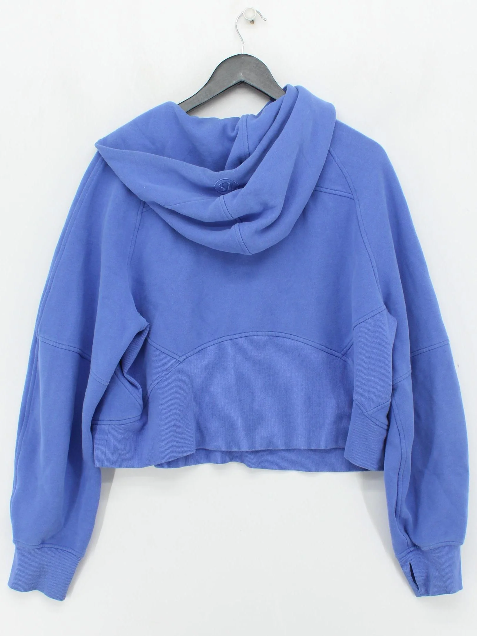 Lululemon Women's Hoodie M Blue Cotton with Polyester, Elastane Pullover - Image 2