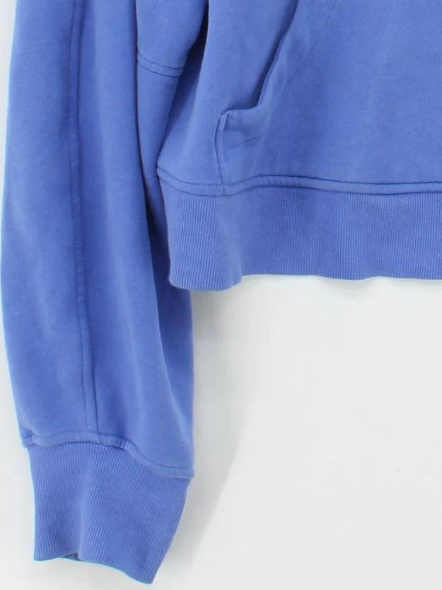 Lululemon Women's Hoodie M Blue Cotton with Polyester, Elastane Pullover - Image 4