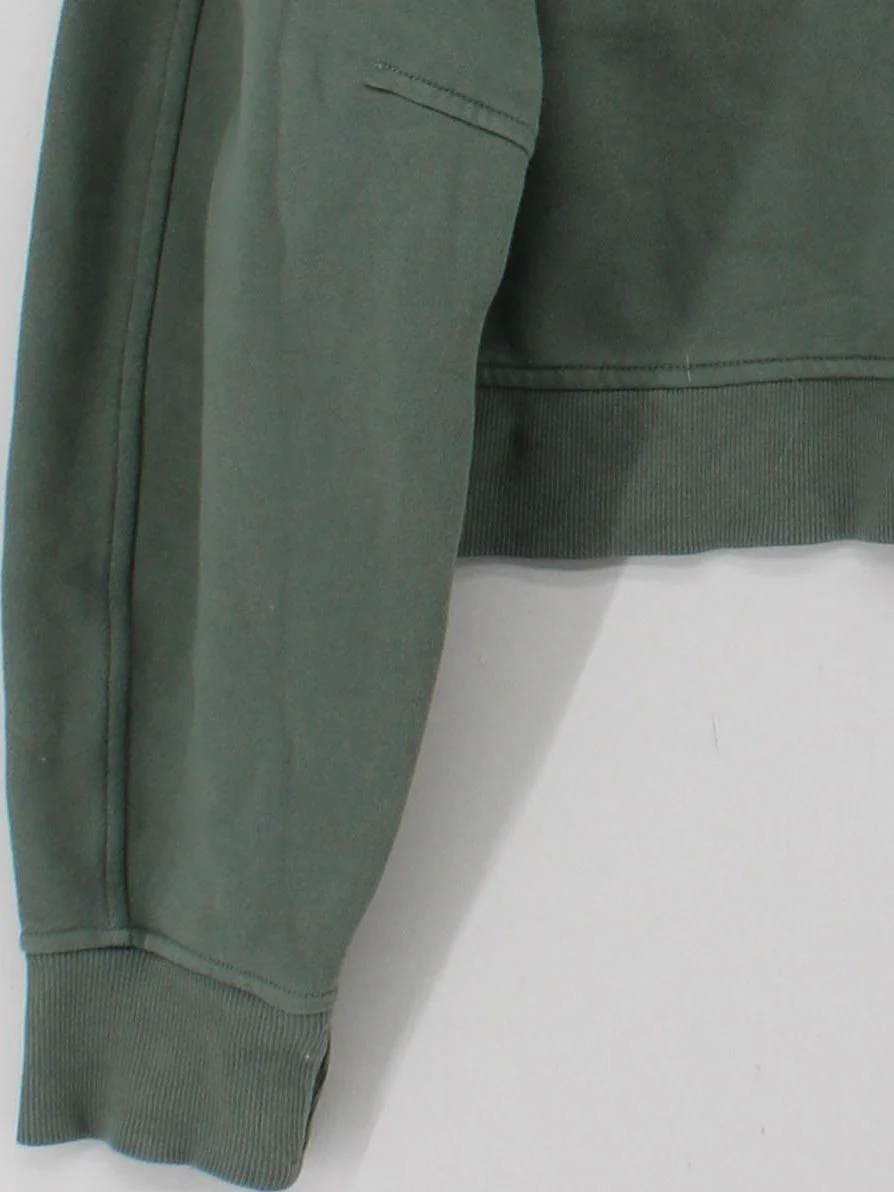 Lululemon Women's Hoodie M Green Graphic 100% Cotton Pullover - Image 4