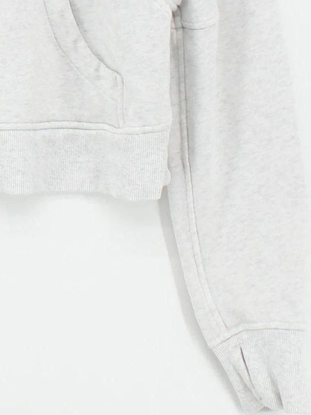 Lululemon Women's Hoodie M Grey Cotton with Polyester, Elastane Pullover - Image 4