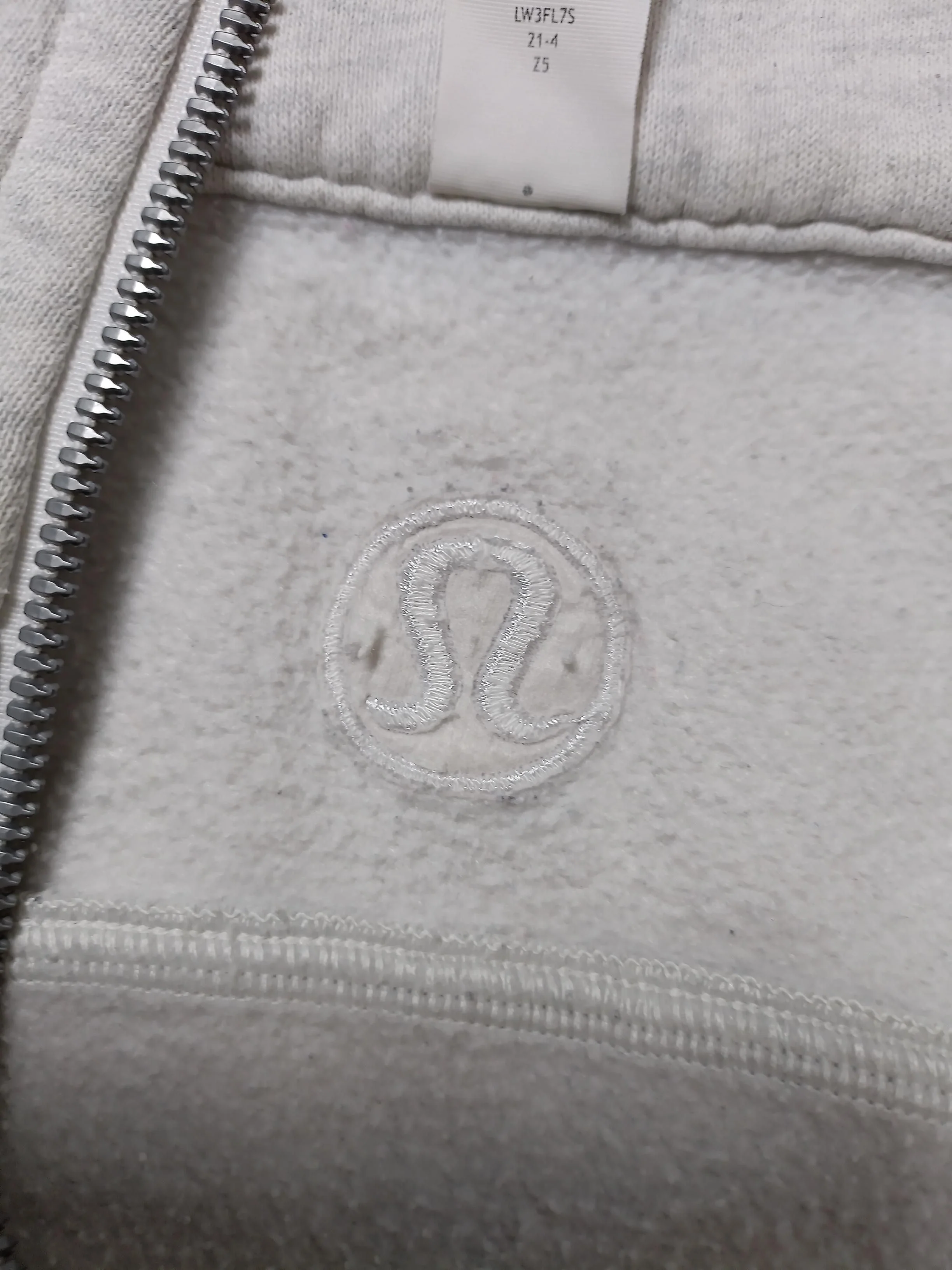 Lululemon Women's Hoodie M Grey Cotton with Polyester, Elastane Pullover - Image 5