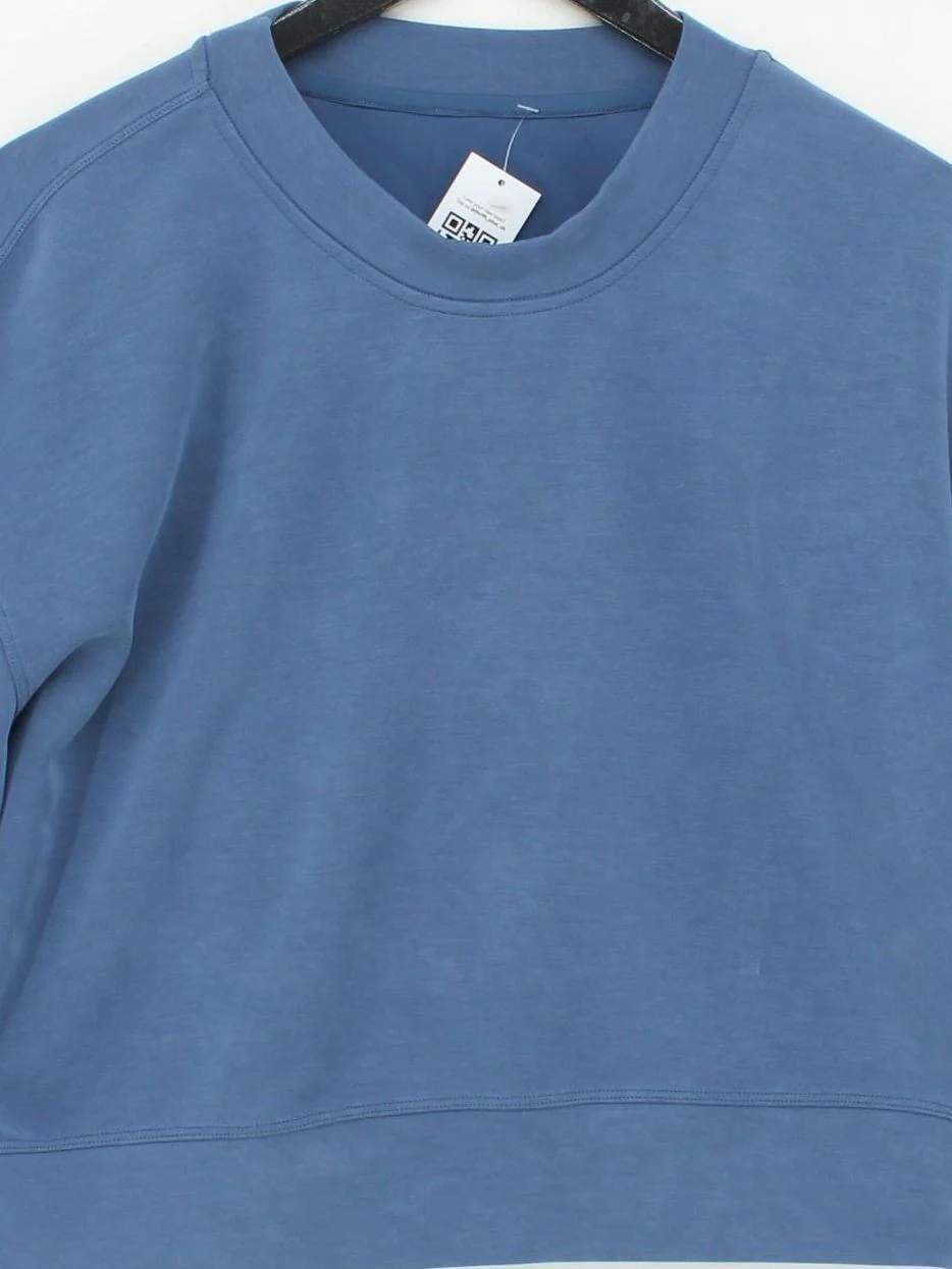 Lululemon Women's Hoodie S Blue 100% Cotton Pullover - Image 3
