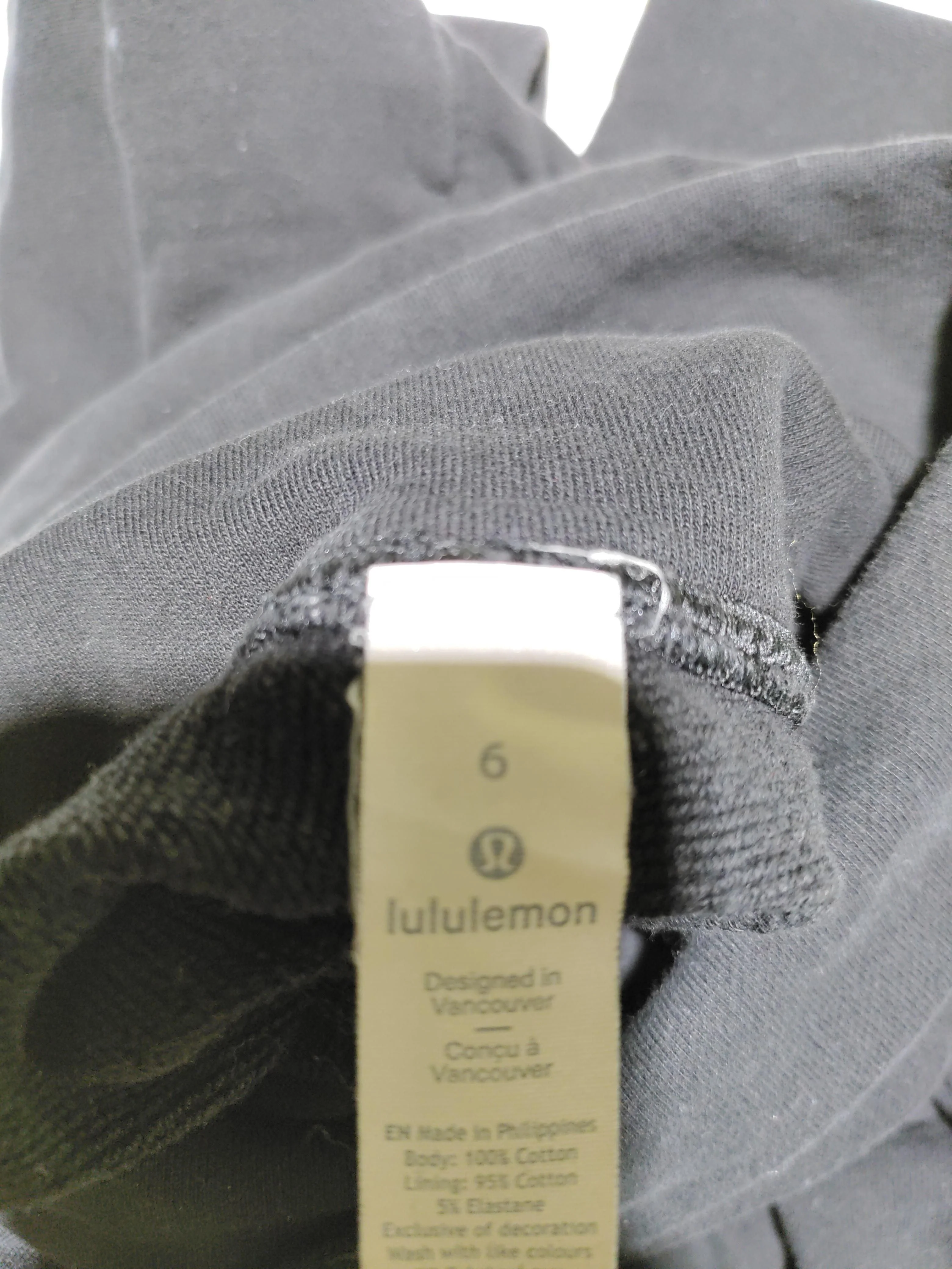 Lululemon Women's Hoodie UK 10 Black Cotton with Elastane Pullover - Image 7