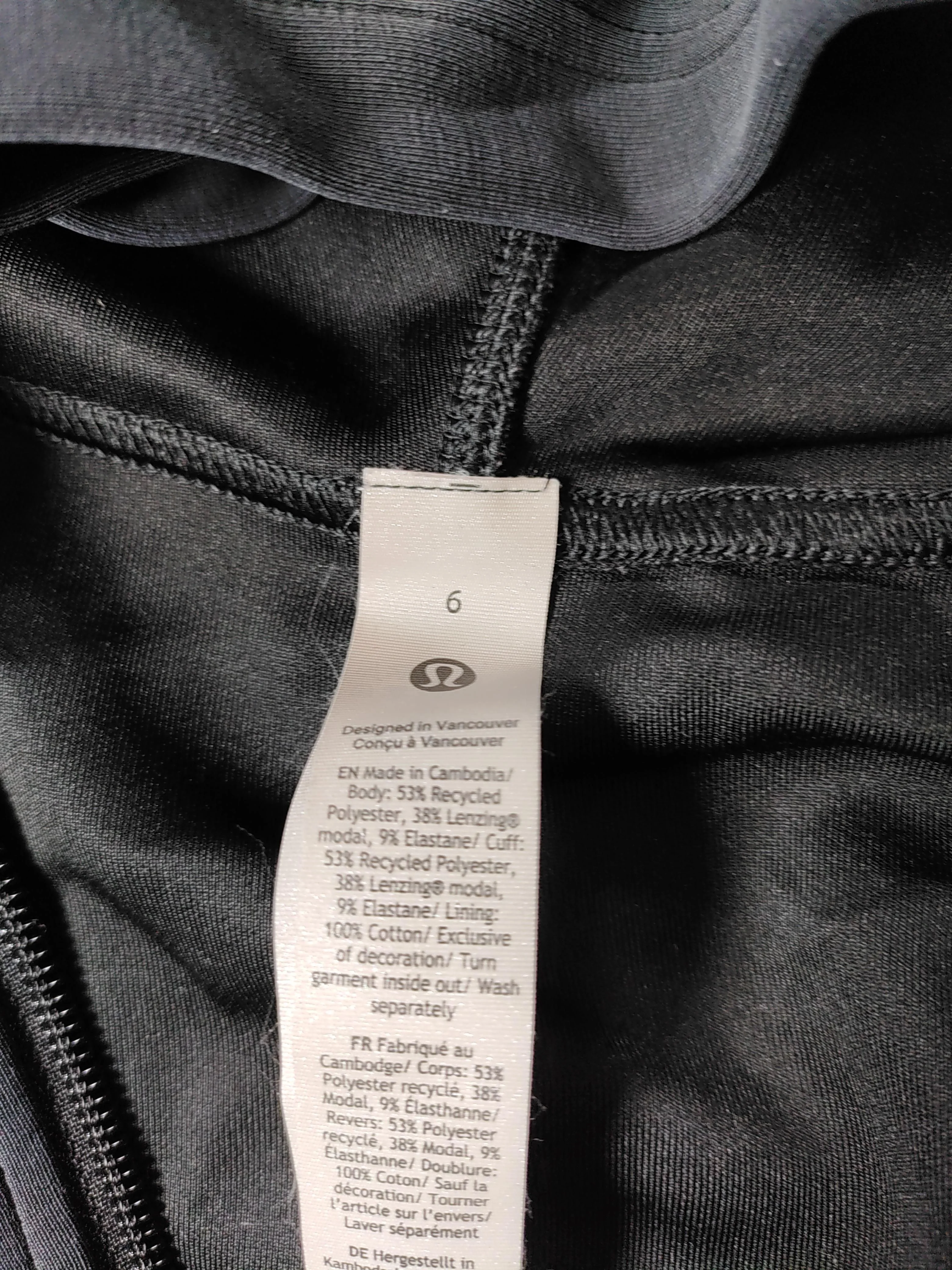 Lululemon Women's Hoodie UK 6 Black Polyester - Image 5
