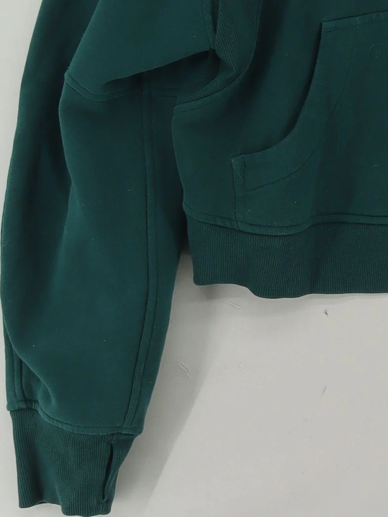 Lululemon Women's Hoodie XS Green Cotton - Image 4