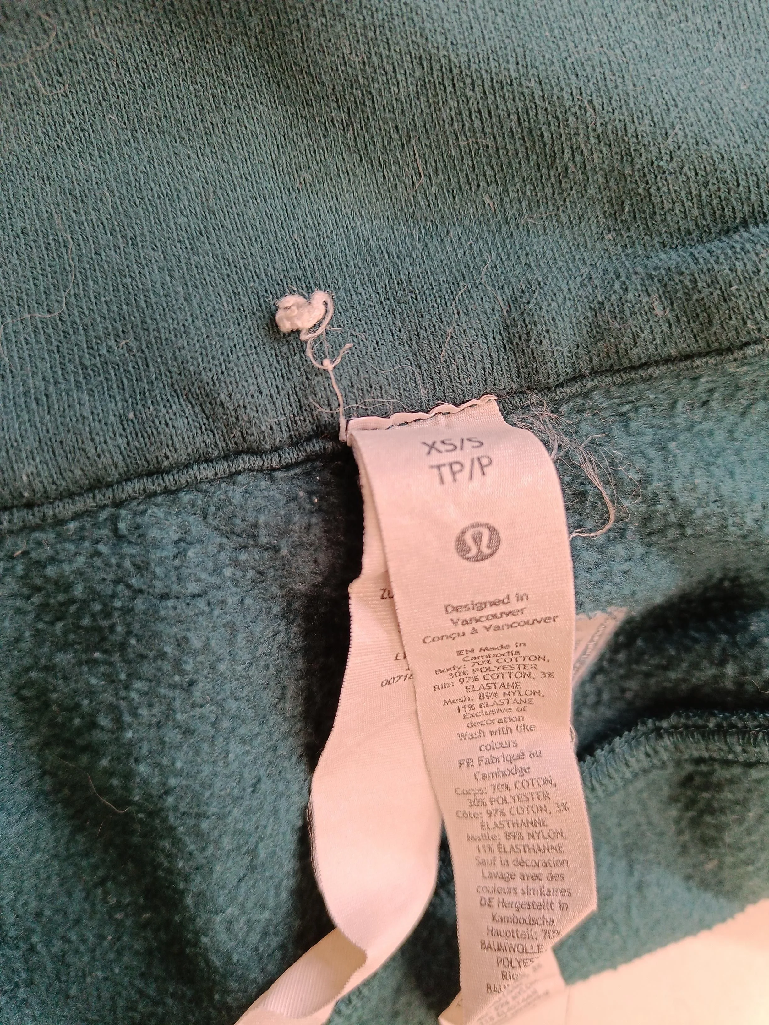 Lululemon Women's Hoodie XS Green Cotton - Image 5