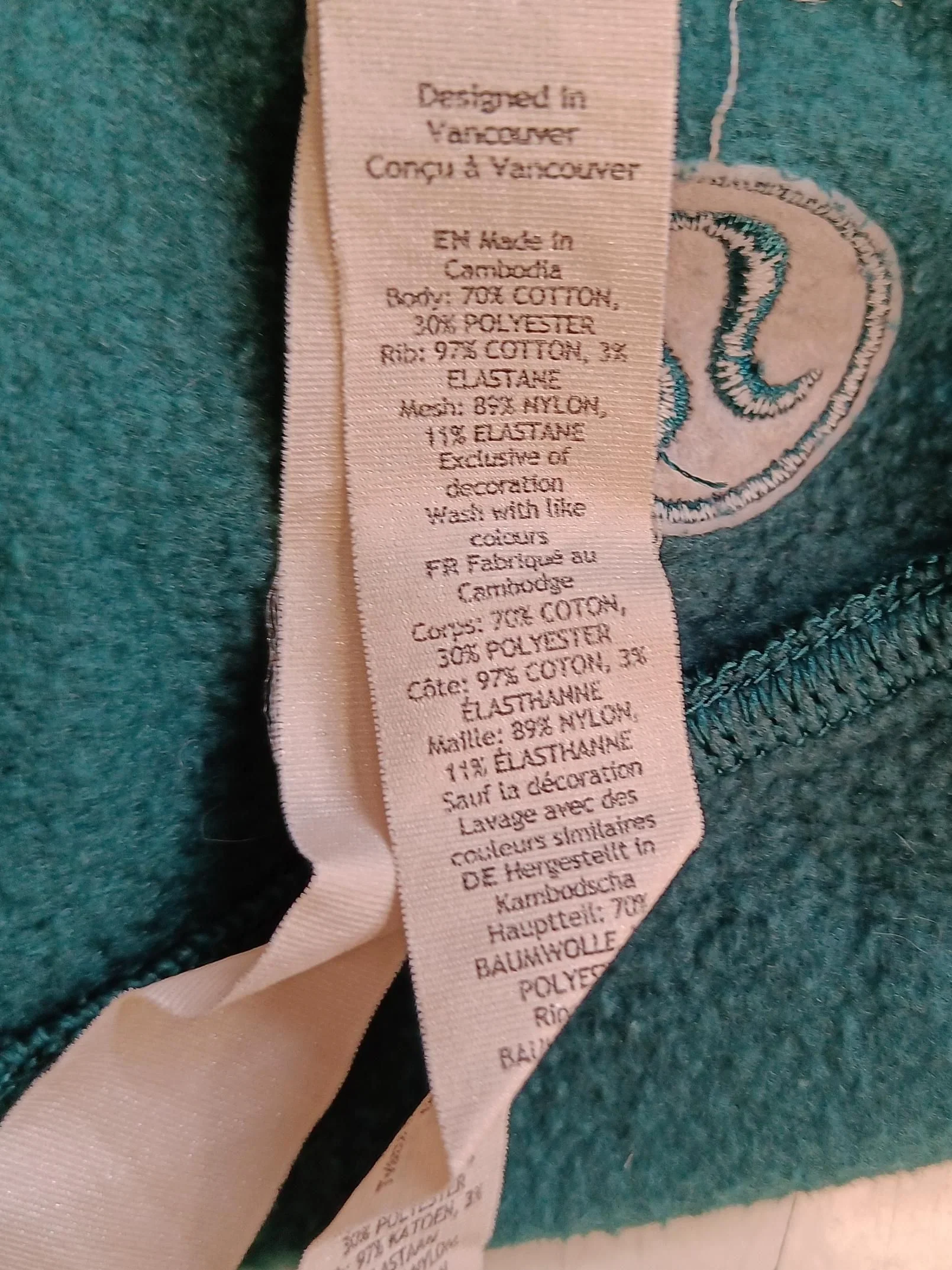 Lululemon Women's Hoodie XS Green Cotton - Image 6