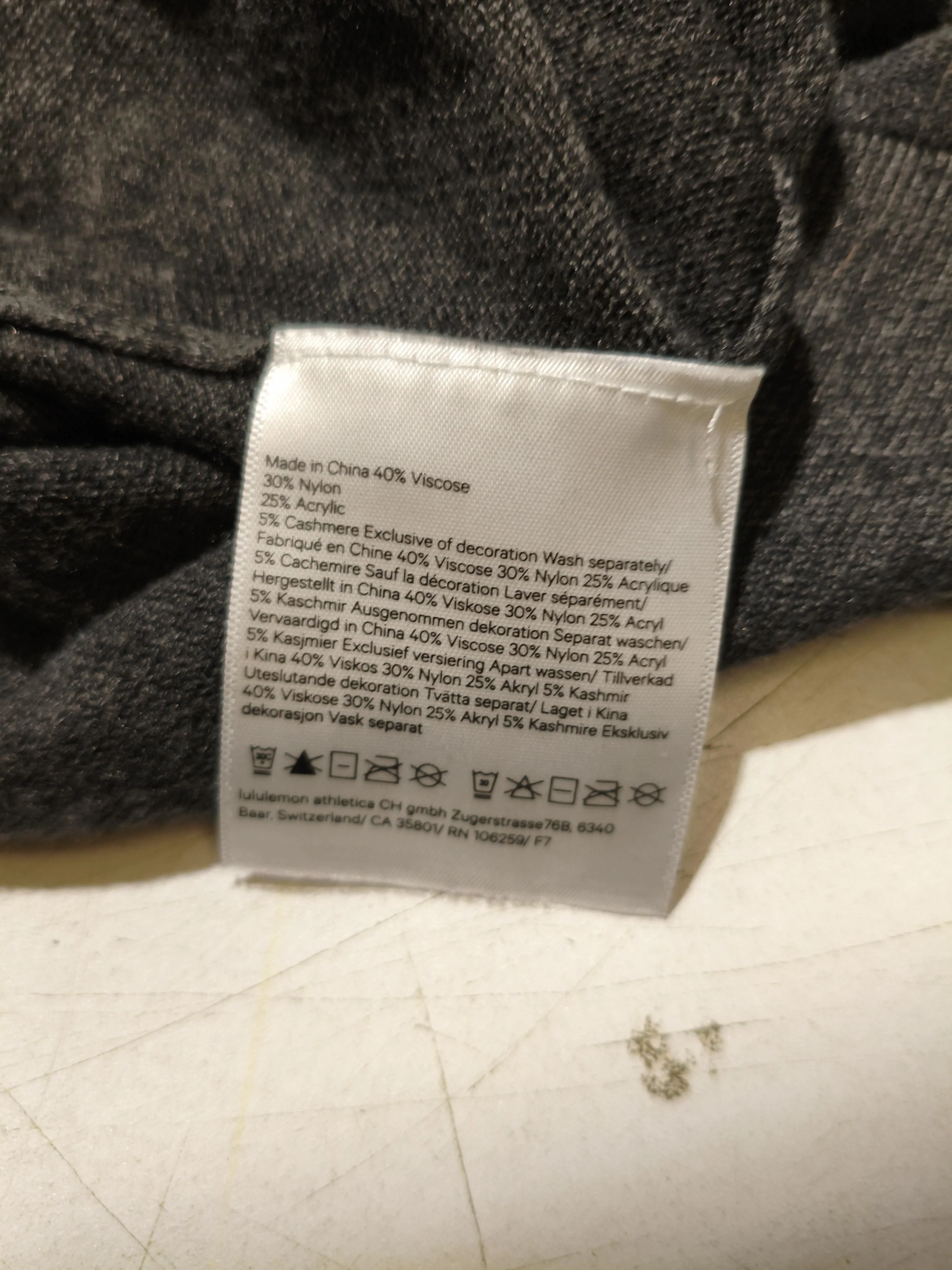 Lululemon Women's Jumper L Grey Viscose with Nylon, Acrylic, Cashmere Pullover - Image 6