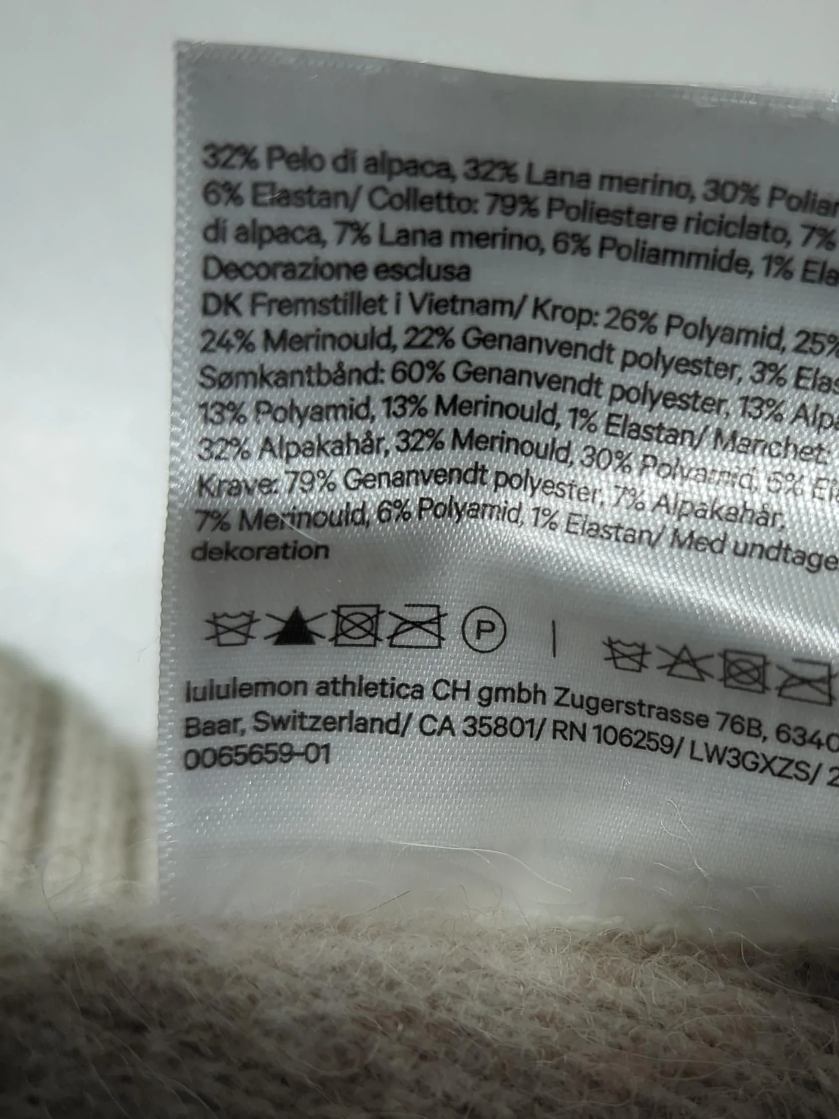 Lululemon Women's Jumper S Cream Wool with Polyamide, Elastane, Angora Pullover - Image 6