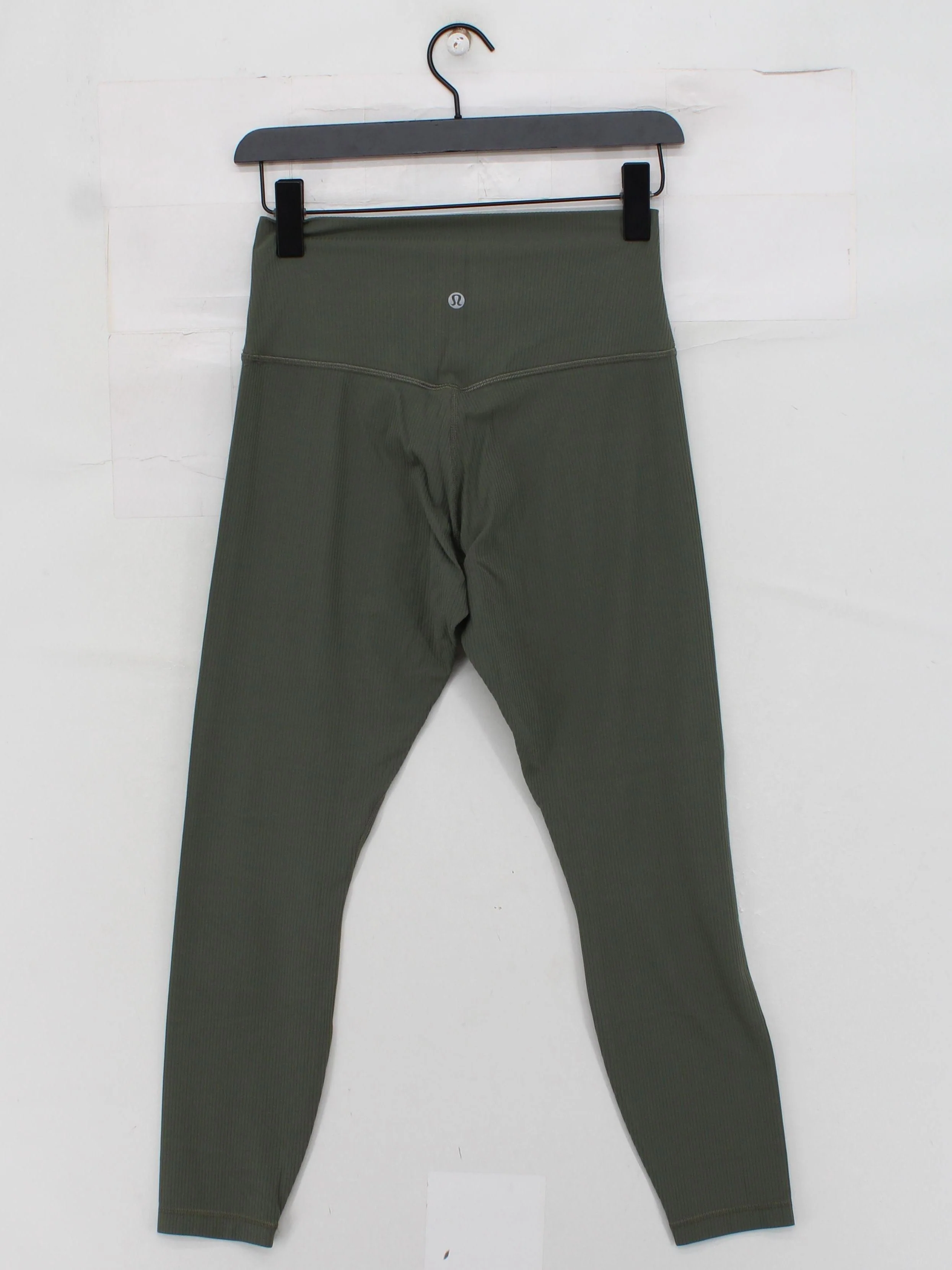 Lululemon Women's Leggings L Green Nylon with Polyester, Elastane Full length - Image 2