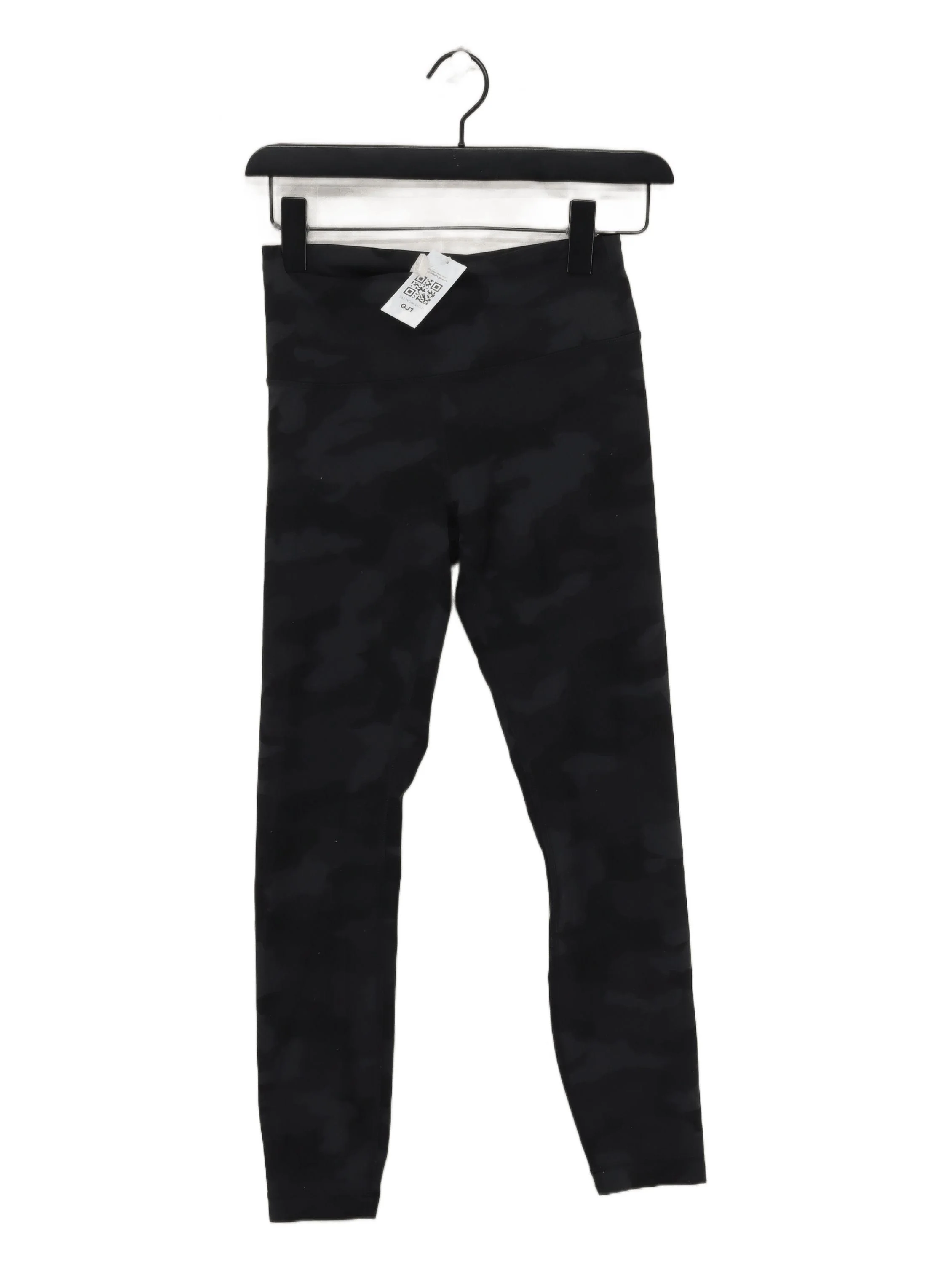 Lululemon Women's Leggings UK 10 Black Camo Nylon with Elastane Full length