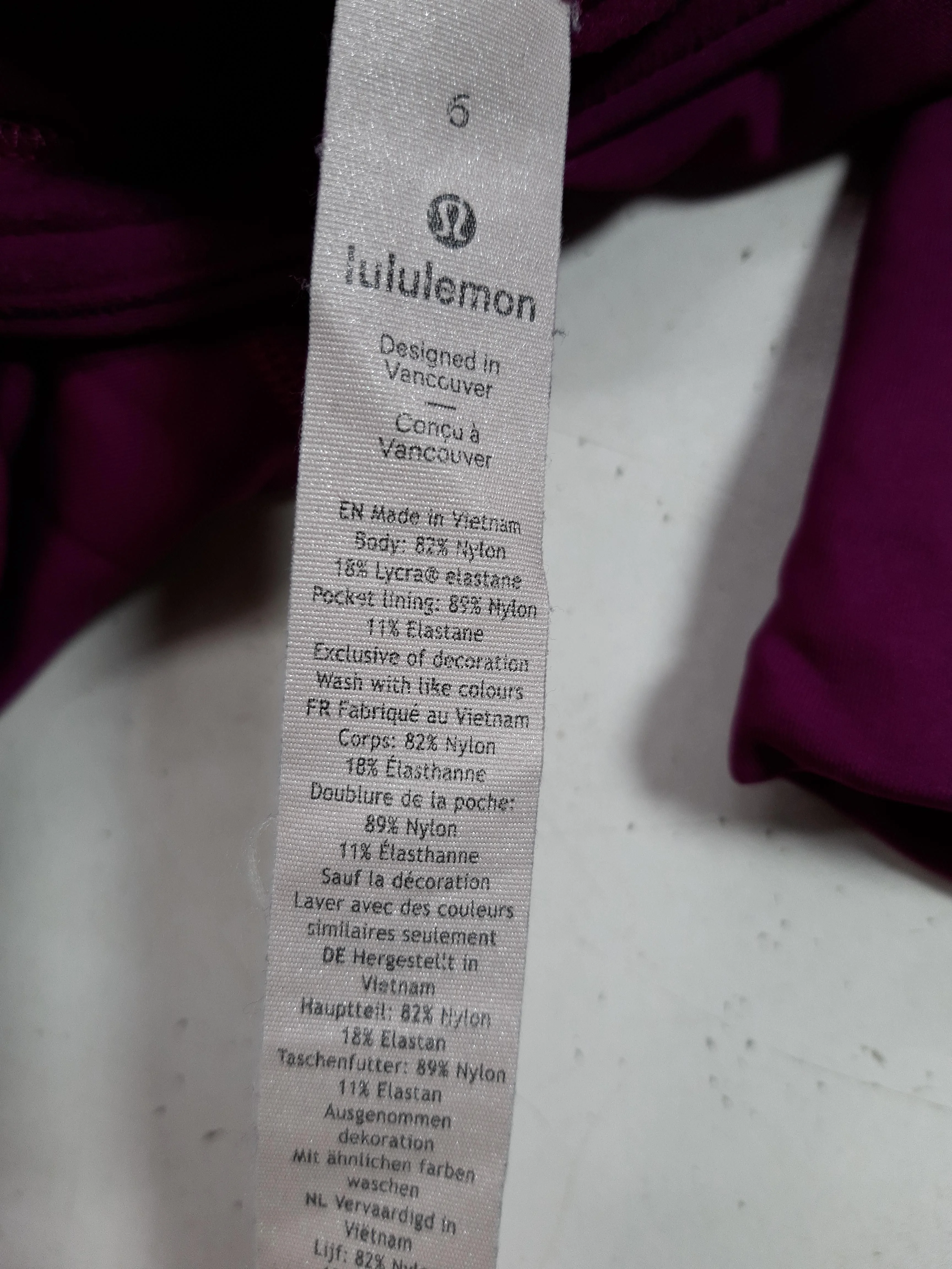 Lululemon Women's Leggings UK 10 Purple Nylon with Elastane Full length - Image 7