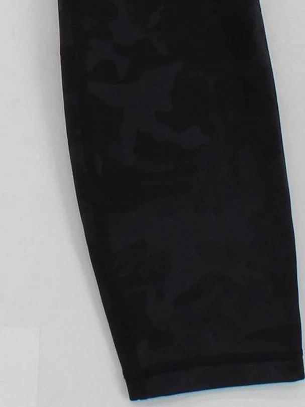 Lululemon Women's Leggings UK 12 Black Camo Nylon with Elastane Cropped - Image 4