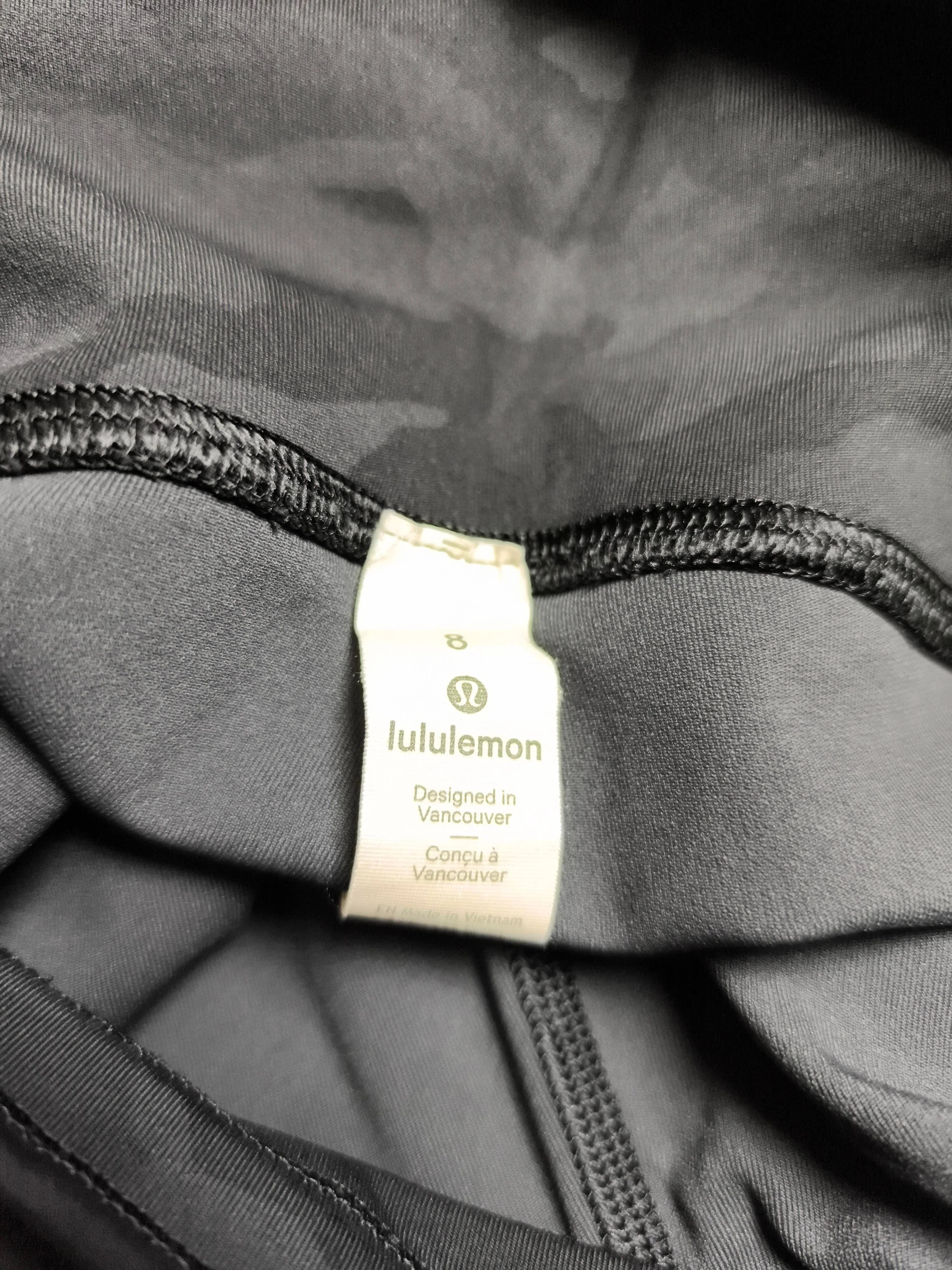 Lululemon Women's Leggings UK 12 Black Camo Nylon with Elastane Cropped - Image 5