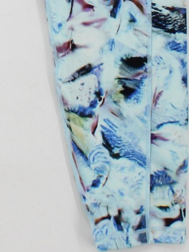 Lululemon Women's Leggings UK 12 Blue Nylon with Elastane Cropped - Image 4
