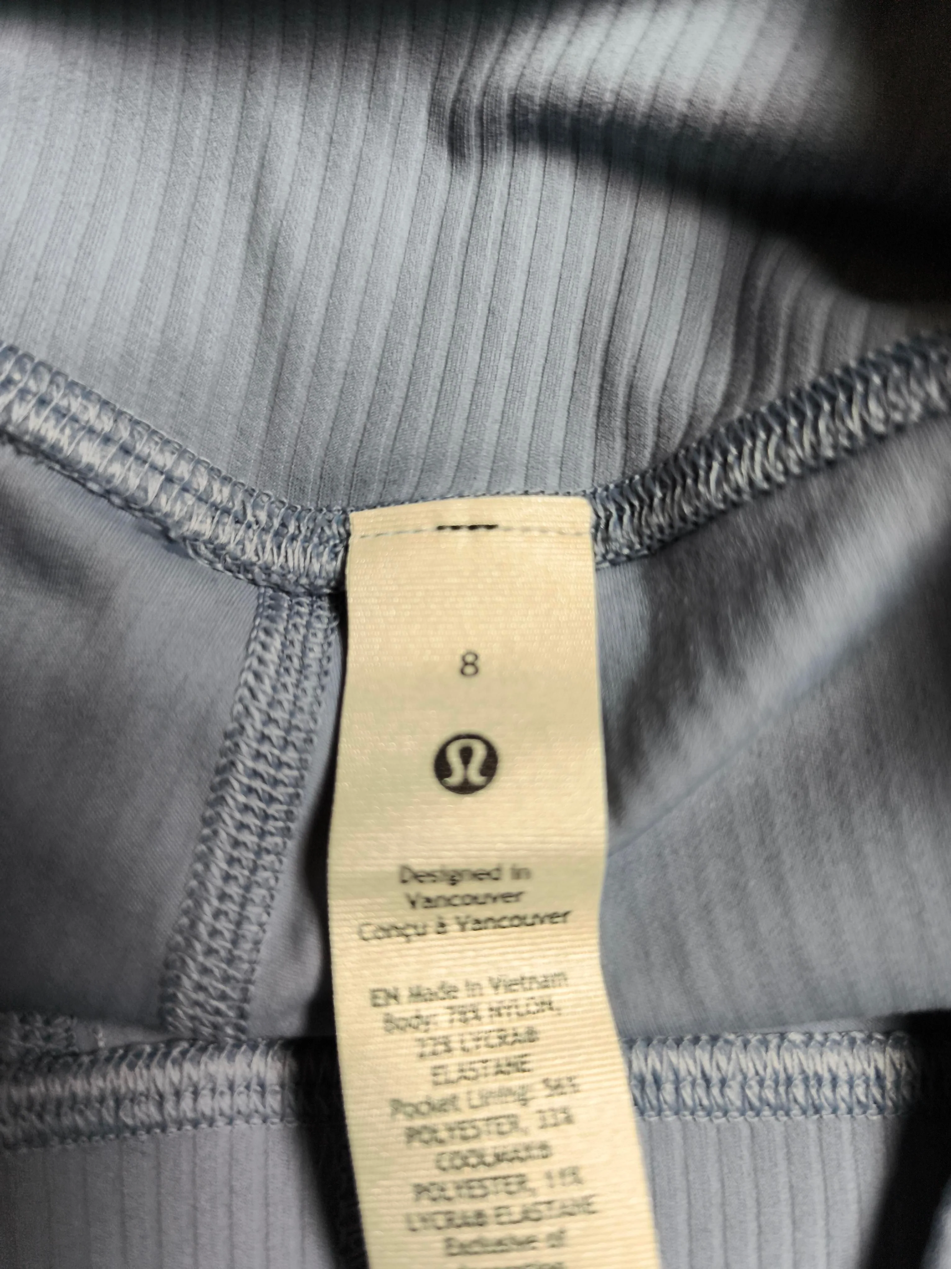 Lululemon Women's Leggings UK 12 Blue Nylon with Elastane, Polyester Cropped - Image 5