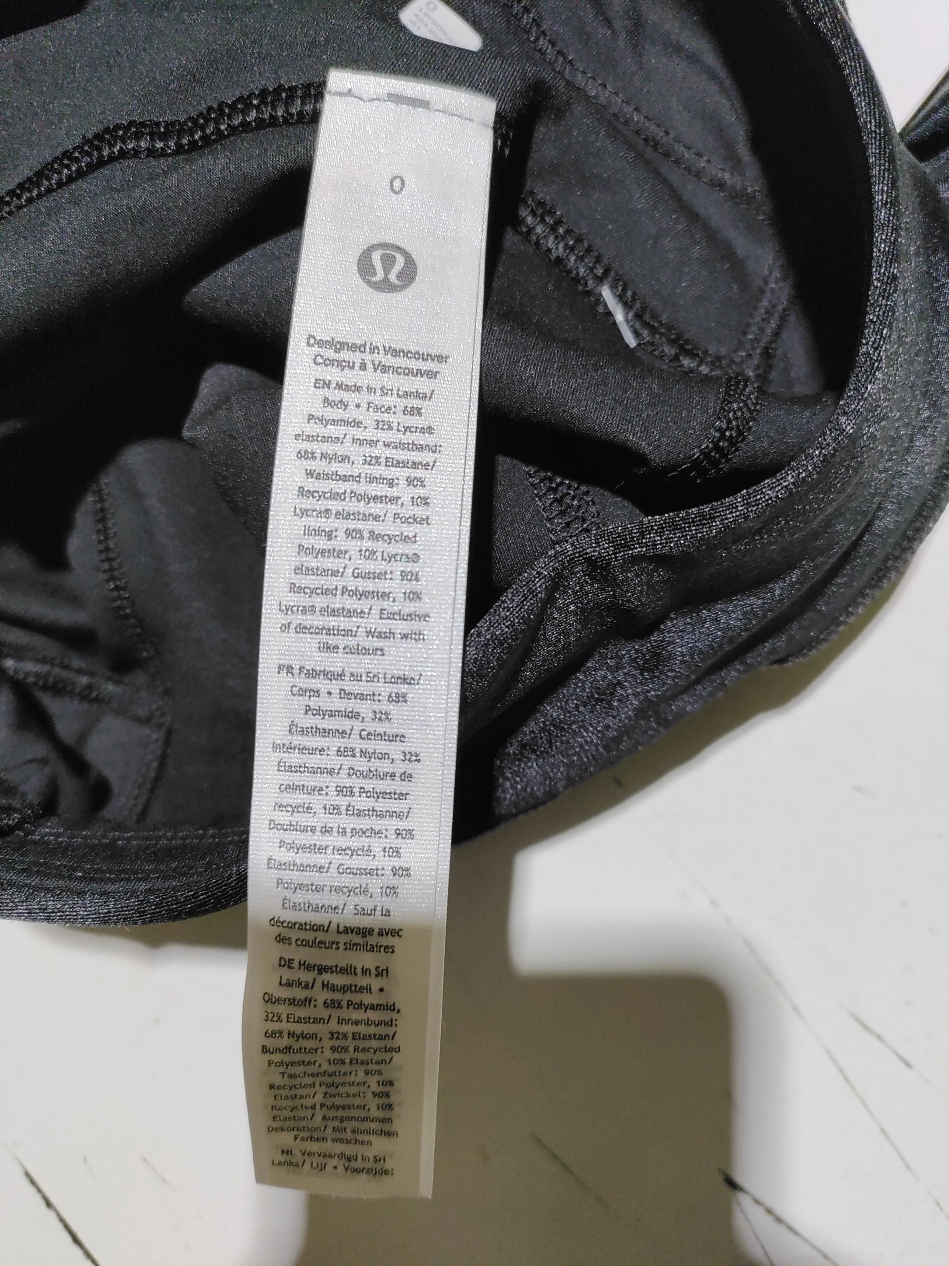 Lululemon Women's Leggings UK 4 Black Polyamide - Image 6