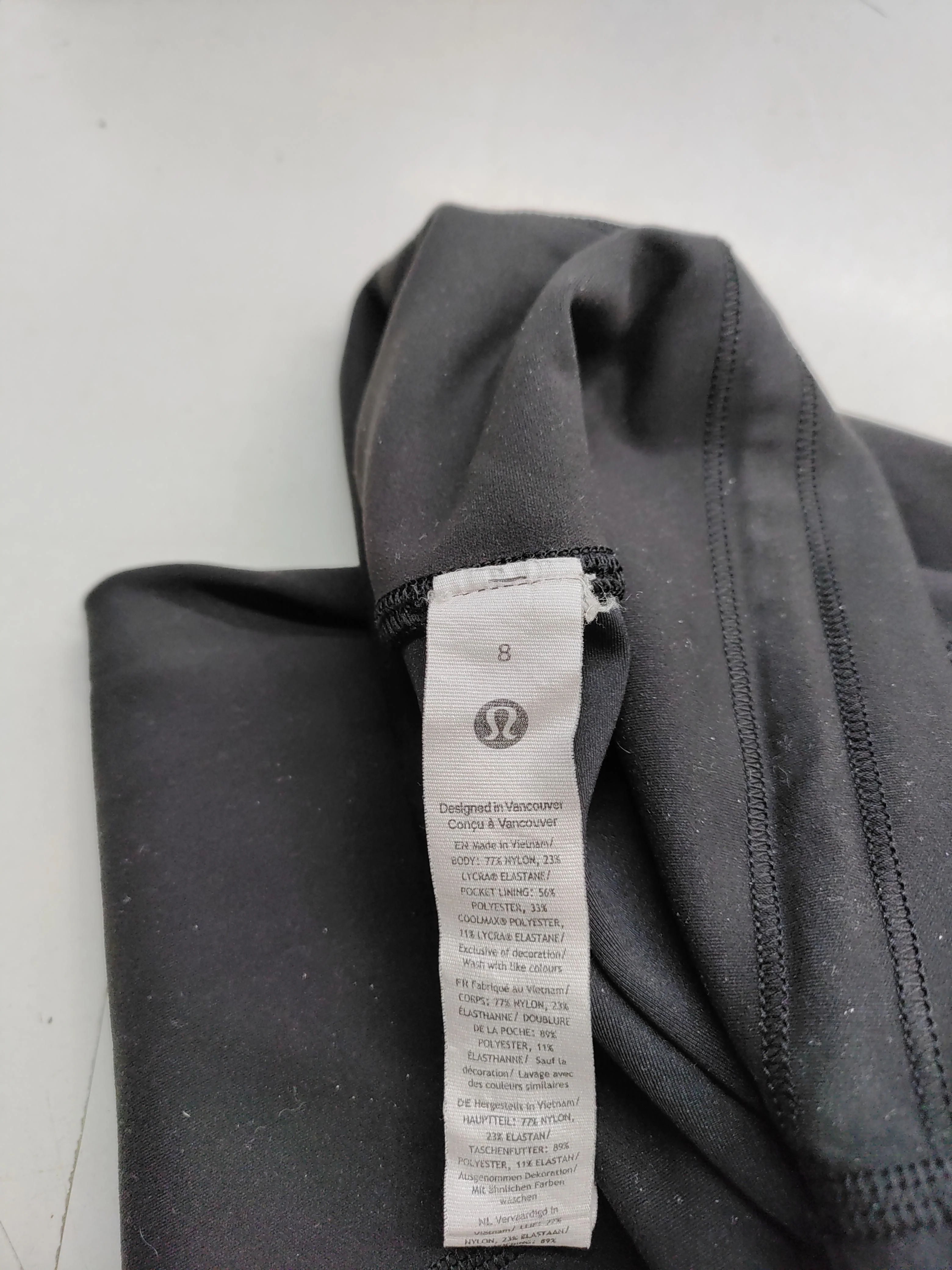 Lululemon Women's Leggings UK 8 Black Nylon with Elastane Capri - Image 6