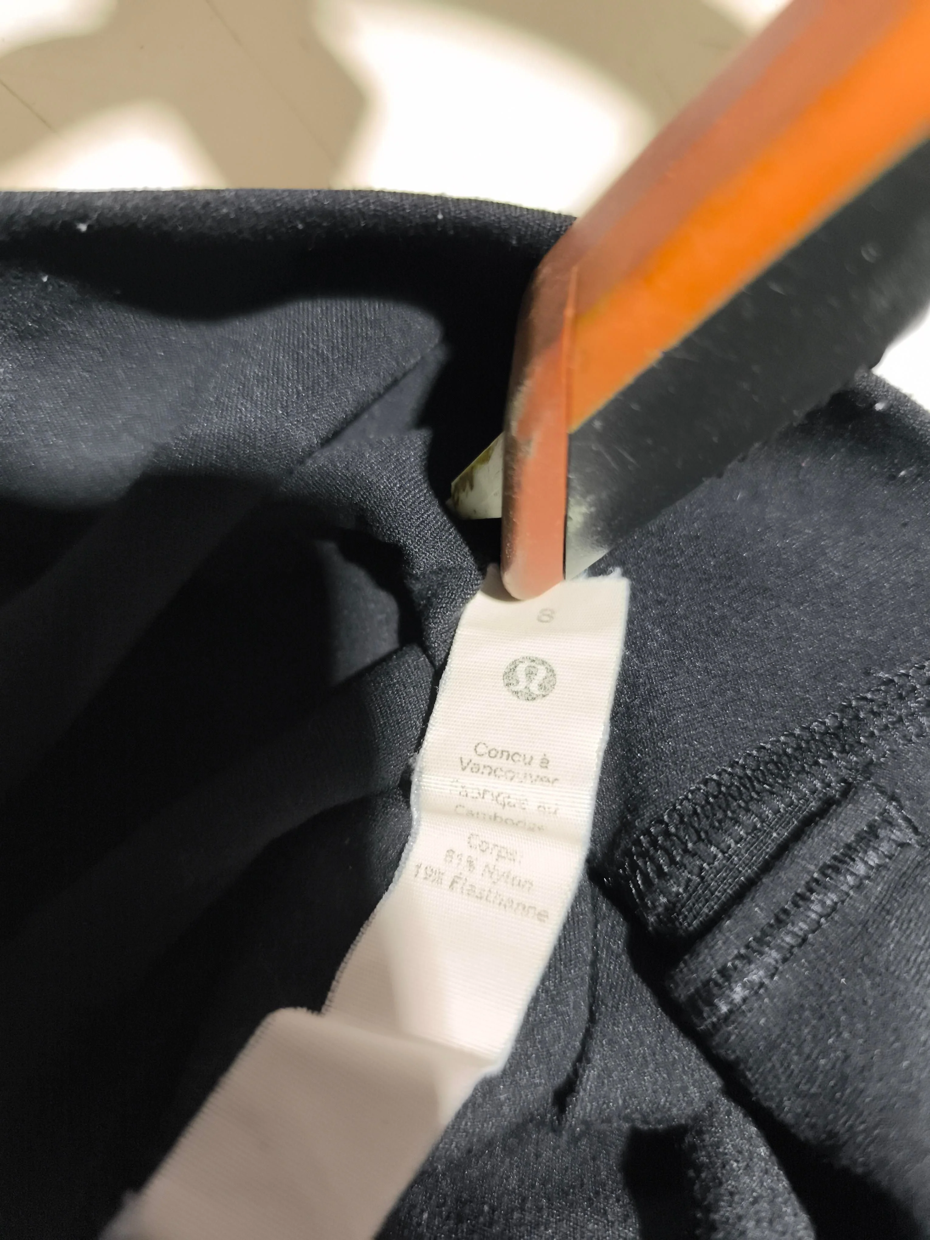 Lululemon Women's Leggings UK 8 Black Nylon with Elastane Full length - Image 7