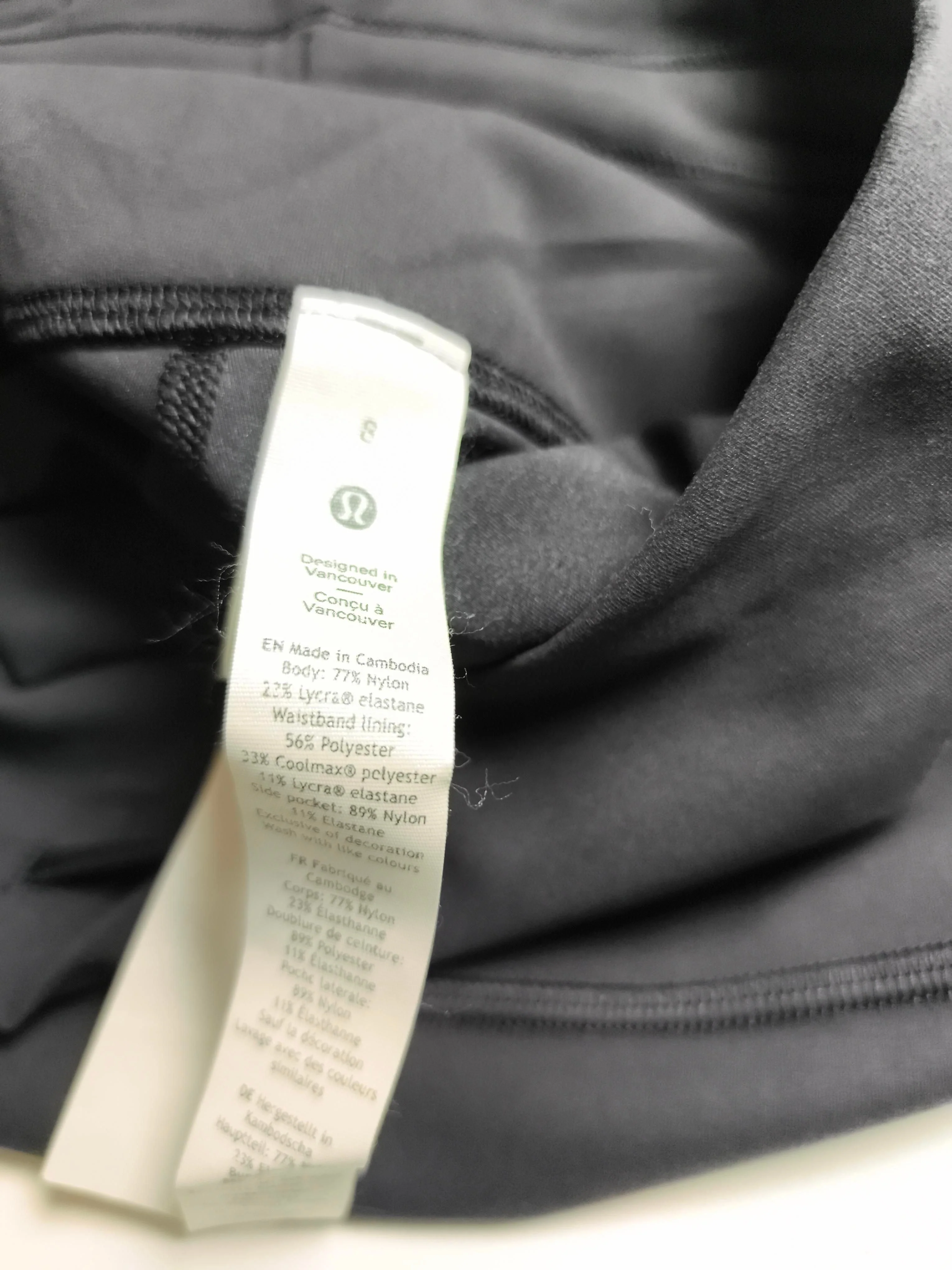 Lululemon Women's Leggings UK 8 Black Nylon with Elastane, Polyester Capri - Image 6