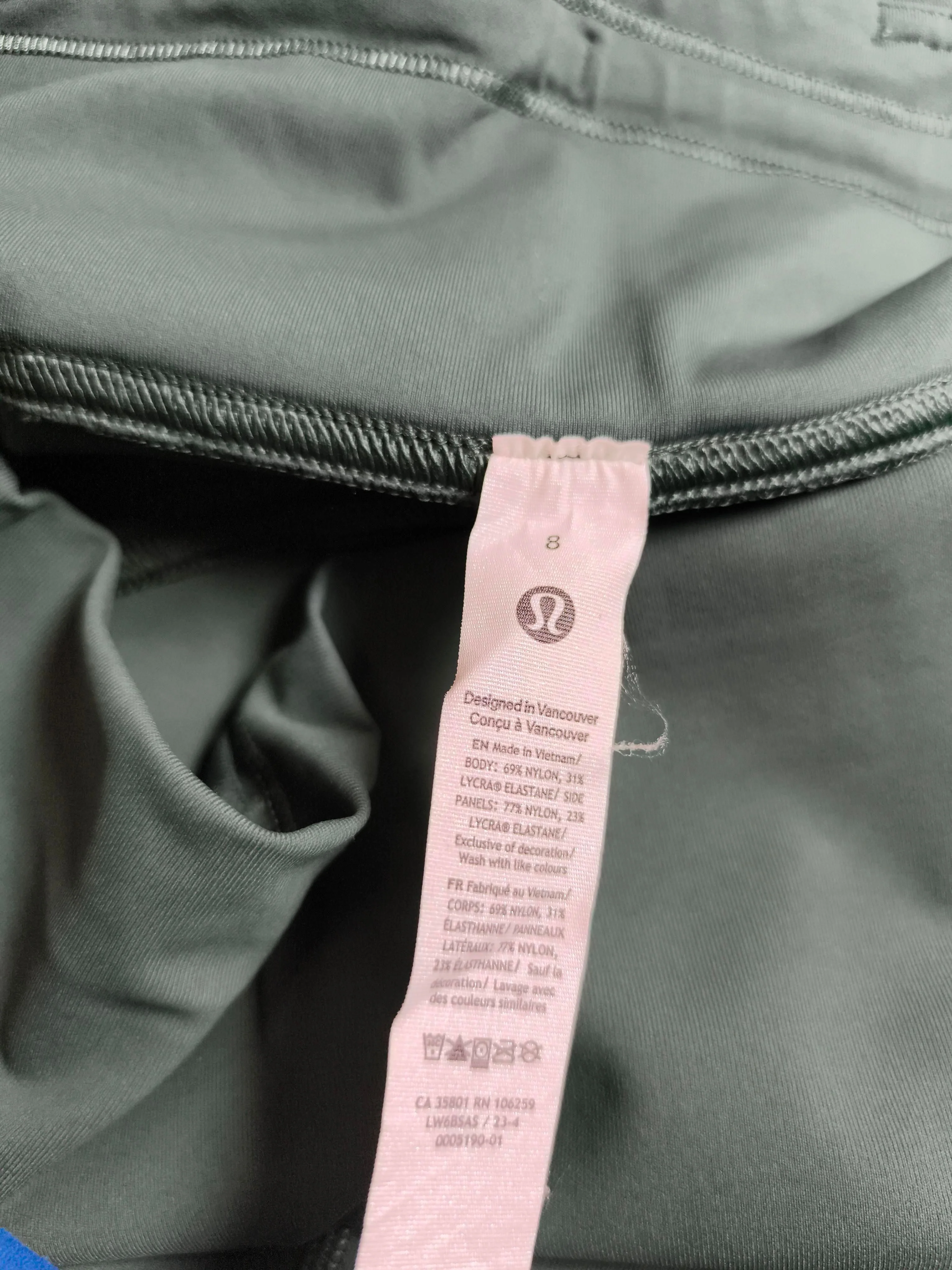 Lululemon Women's Leggings UK 8 Green Nylon with Elastane Capri - Image 6