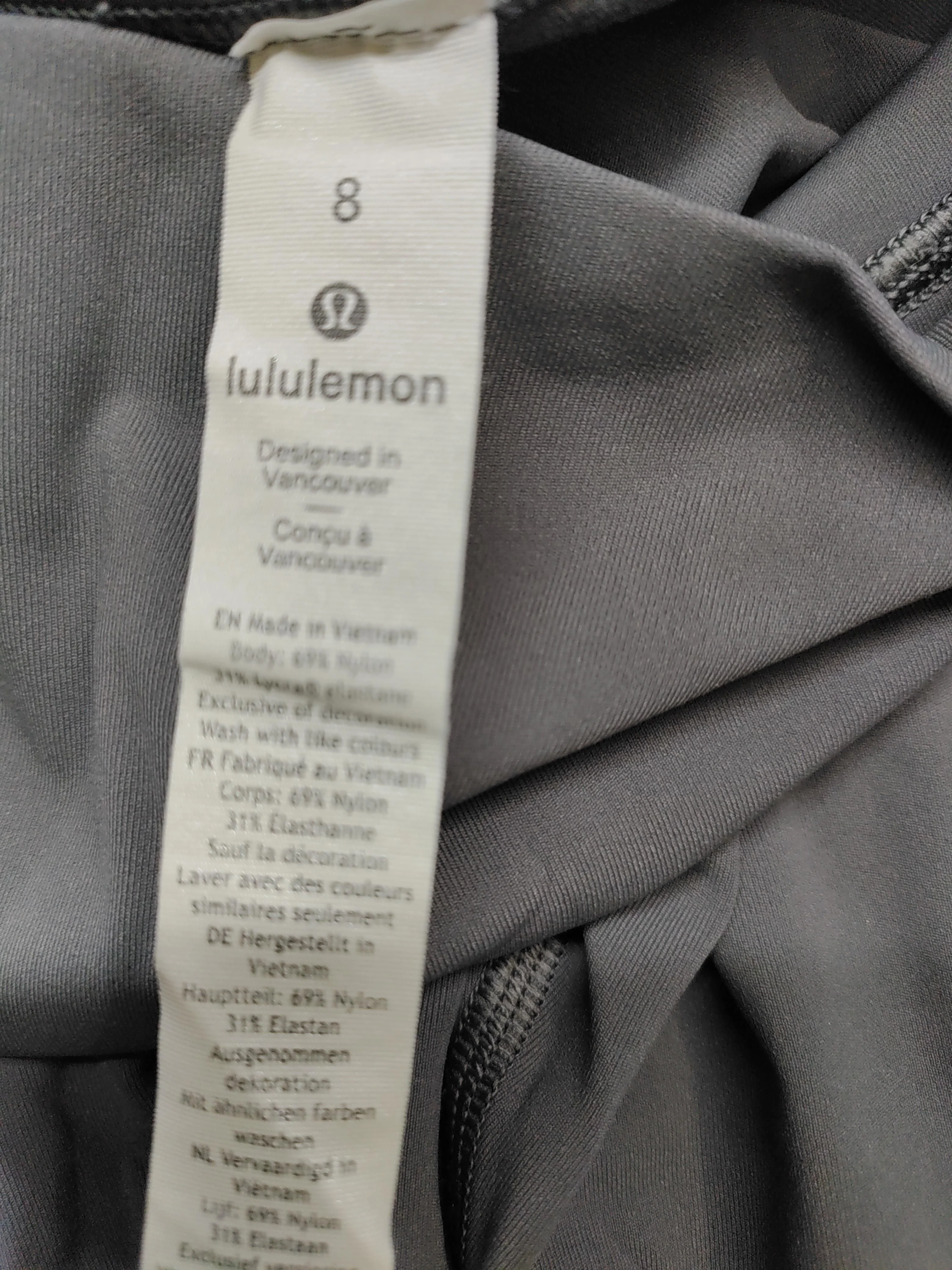 Lululemon Women's Leggings UK 8 Grey Nylon with Elastane Capri - Image 7
