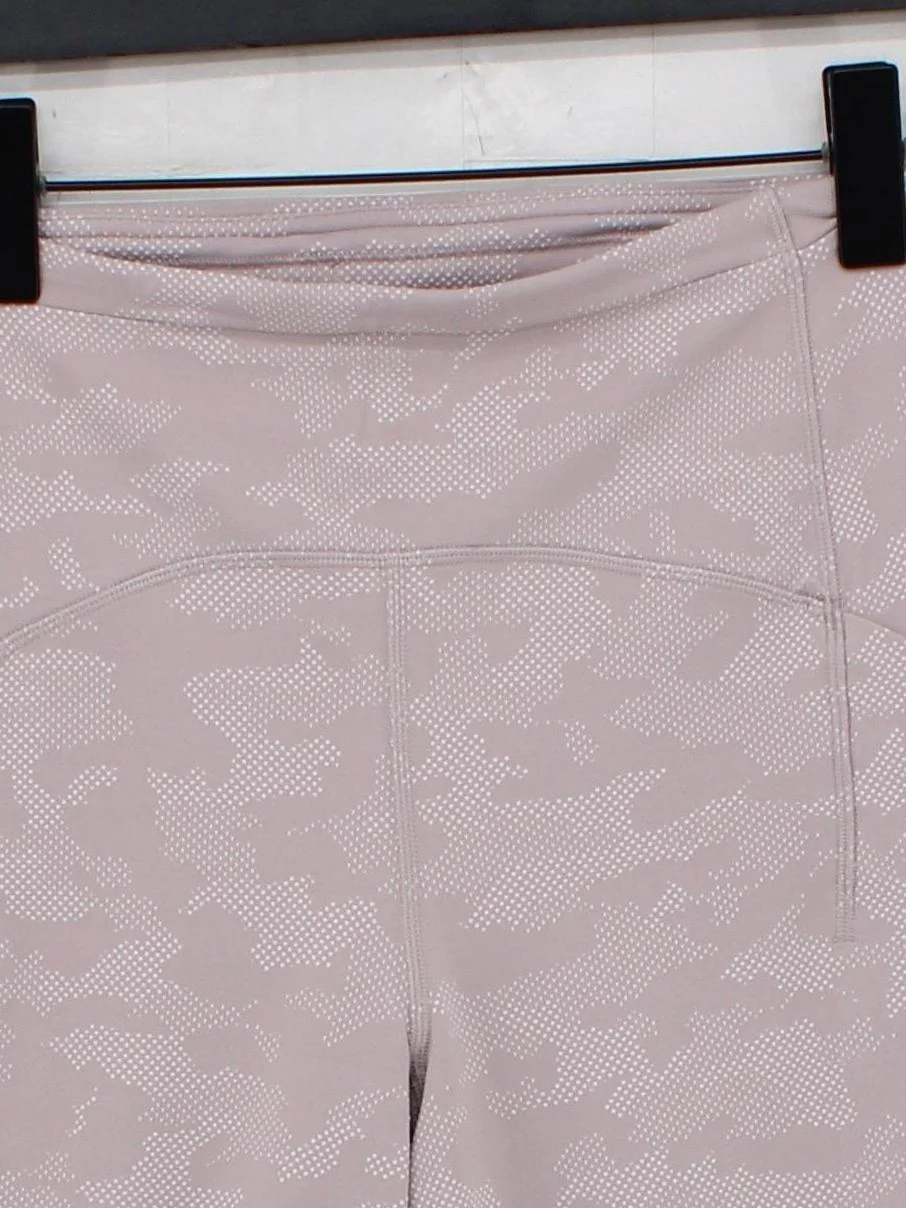 Lululemon Women's Leggings UK 8 Pink Geometric Nylon with Elastane Full length - Image 3