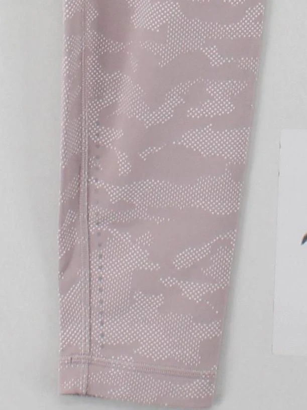Lululemon Women's Leggings UK 8 Pink Geometric Nylon with Elastane Full length - Image 4