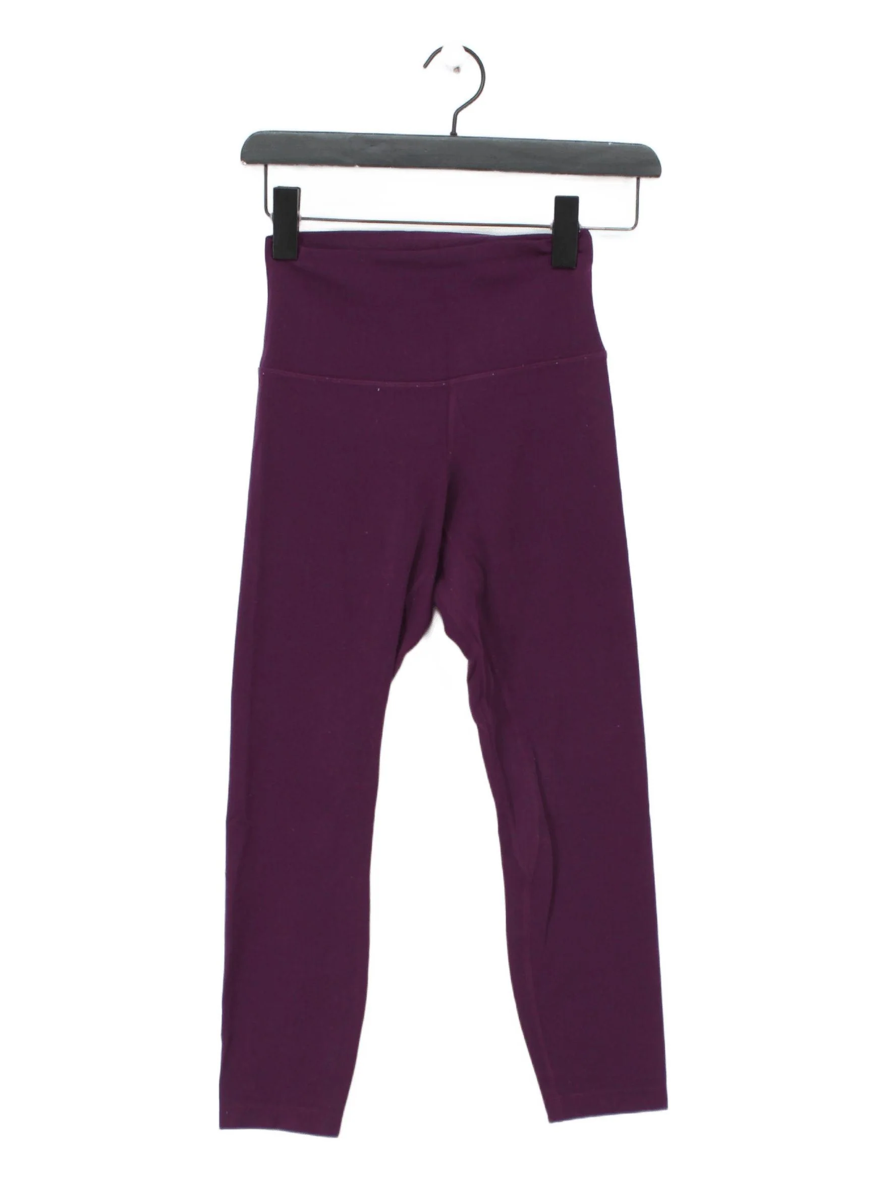 Lululemon Women's Leggings UK 8 Purple Nylon with Elastane Capri
