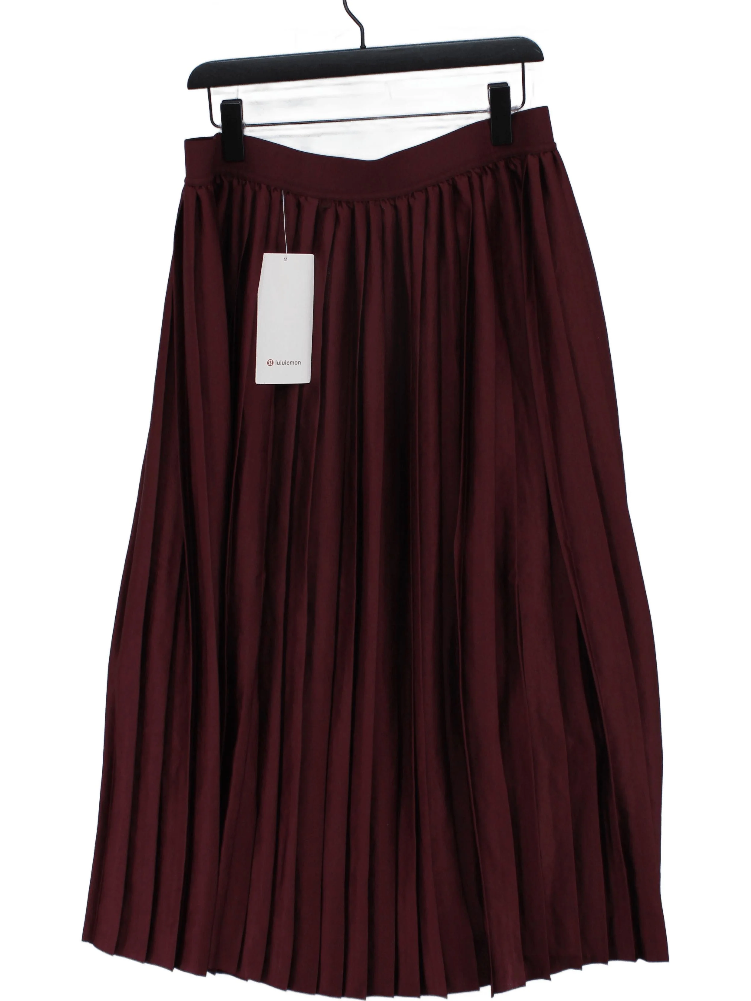 Lululemon Women's Midi Skirt XL Red 100% Polyester Midi Pleated New with tags