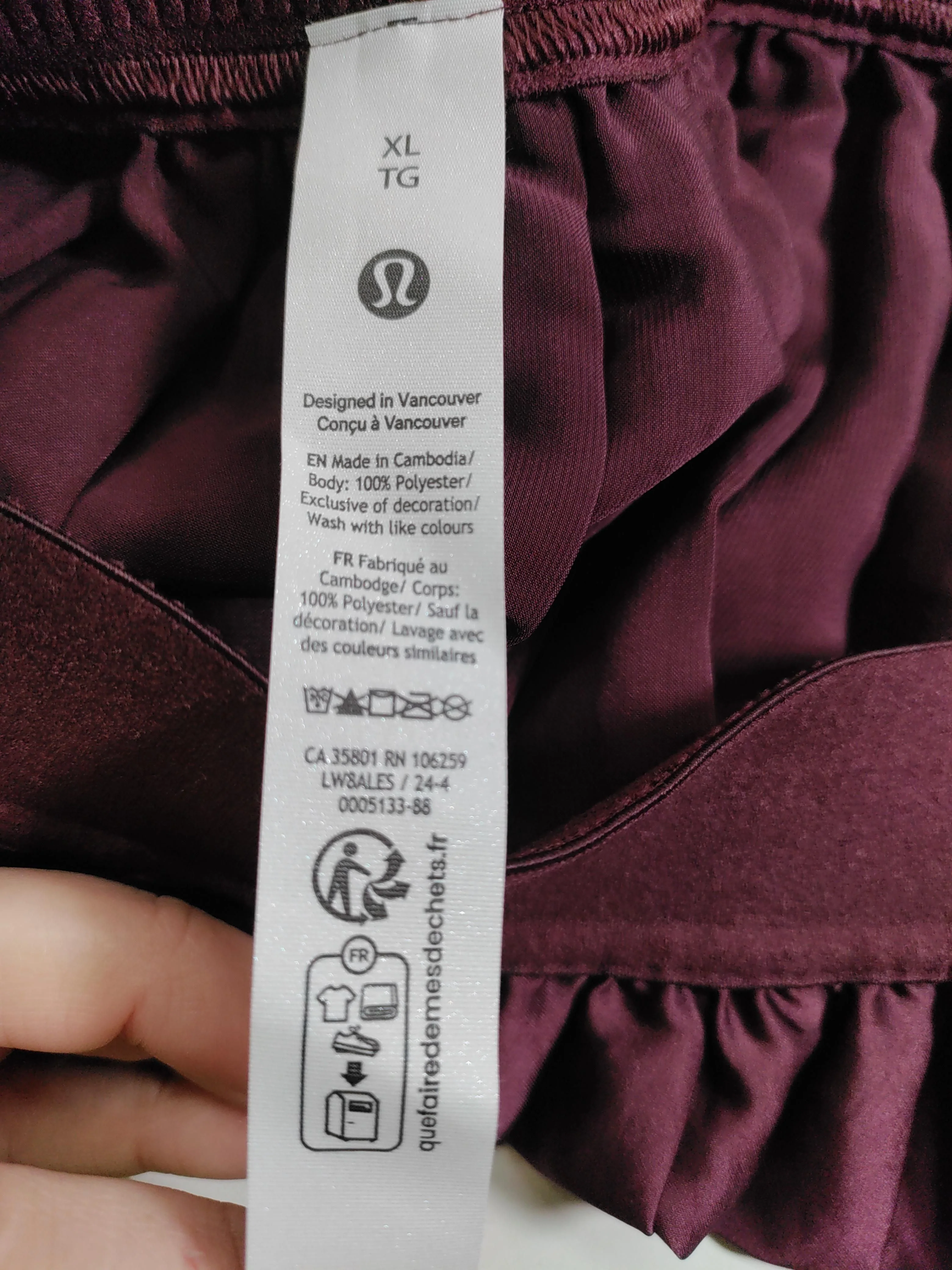 Lululemon Women's Midi Skirt XL Red 100% Polyester Midi Pleated New with tags - Image 6