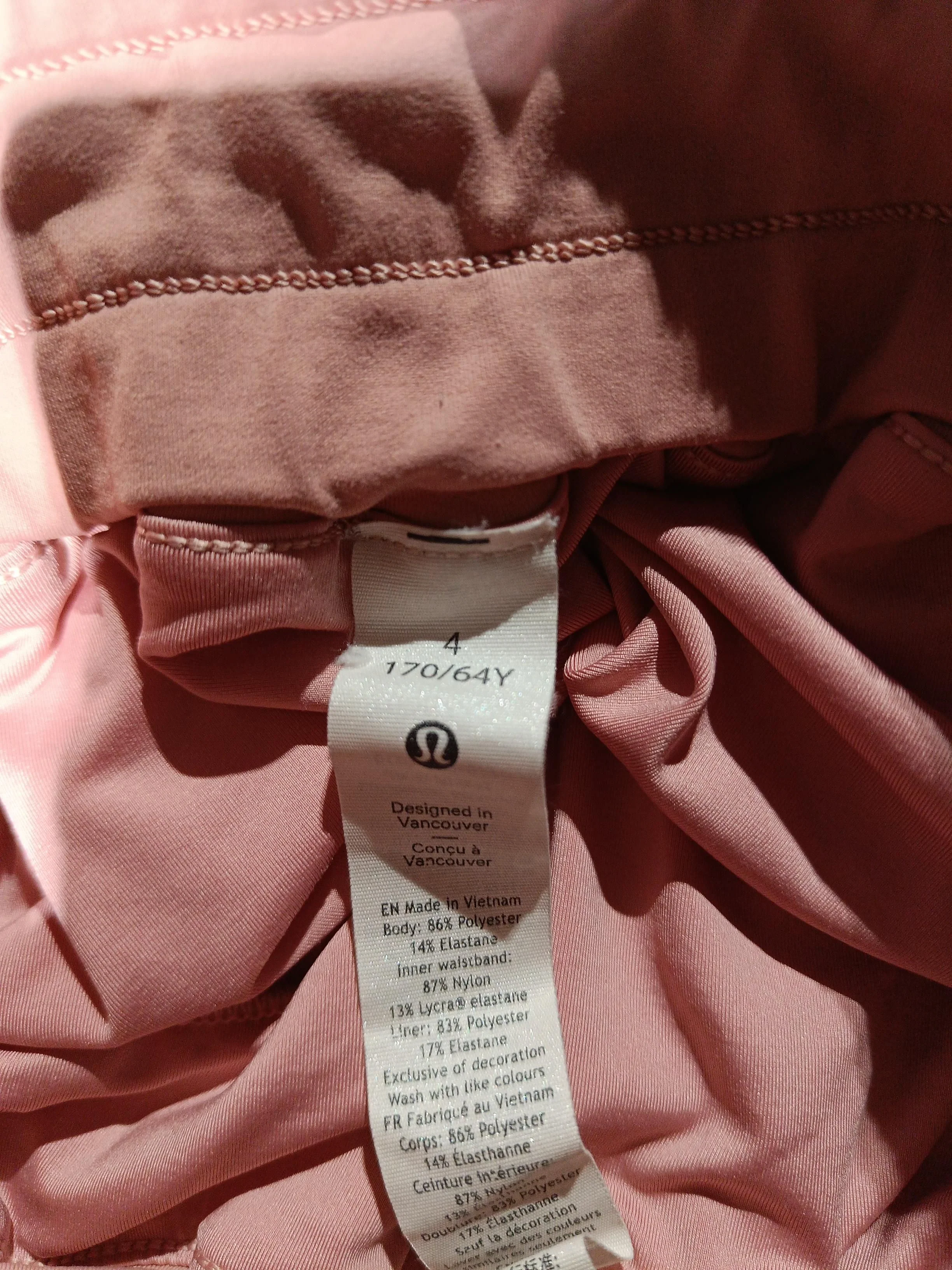 Lululemon Women's Shorts UK 8 Pink Polyester with Elastane, Nylon Sweat - Image 5