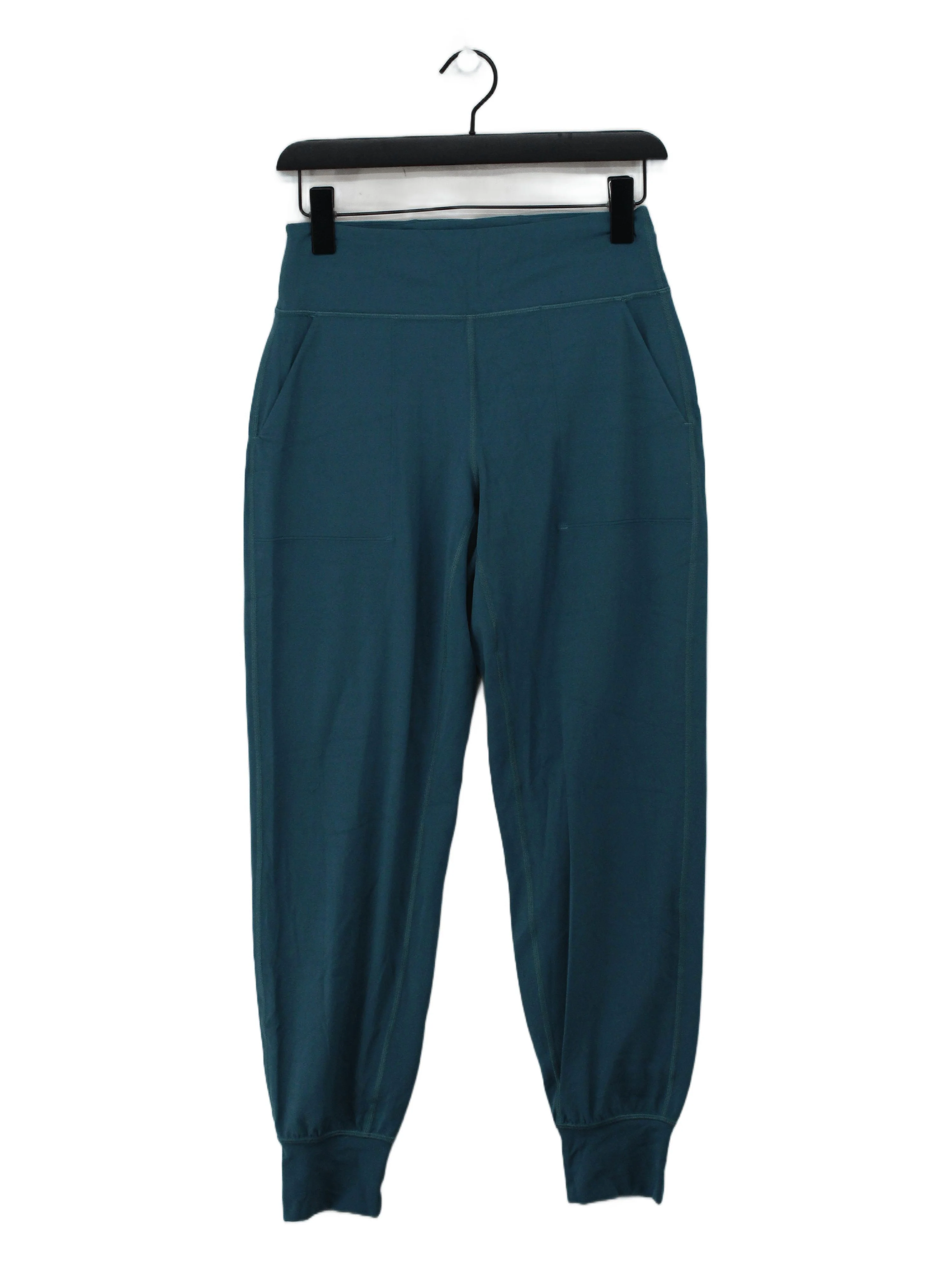 Lululemon Women's Sports Bottoms UK 12 Blue Nylon with Elastane Sweatpants
