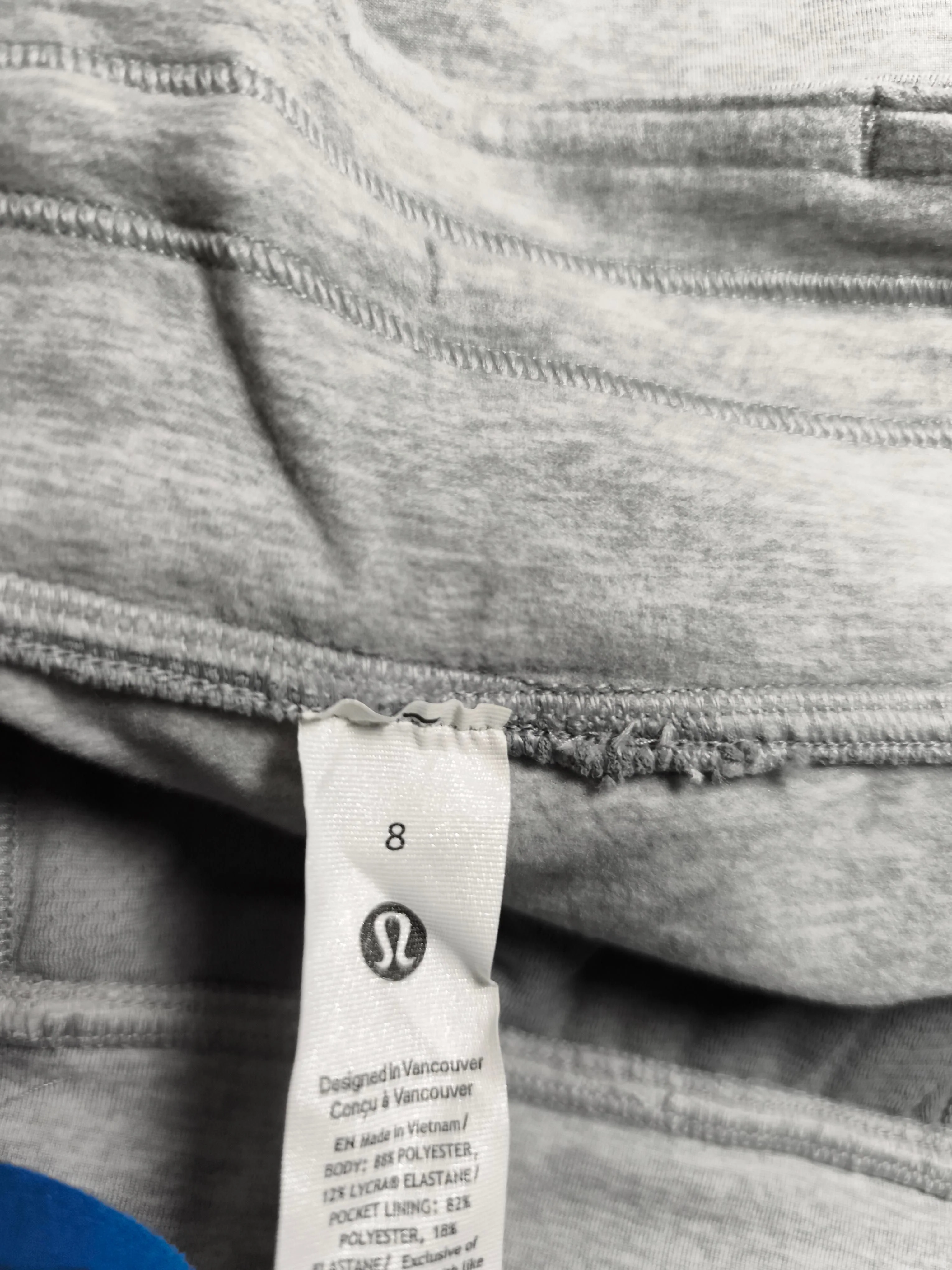Lululemon Women's Sports Bottoms UK 12 Grey Polyester with Elastane Sweatpants - Image 5