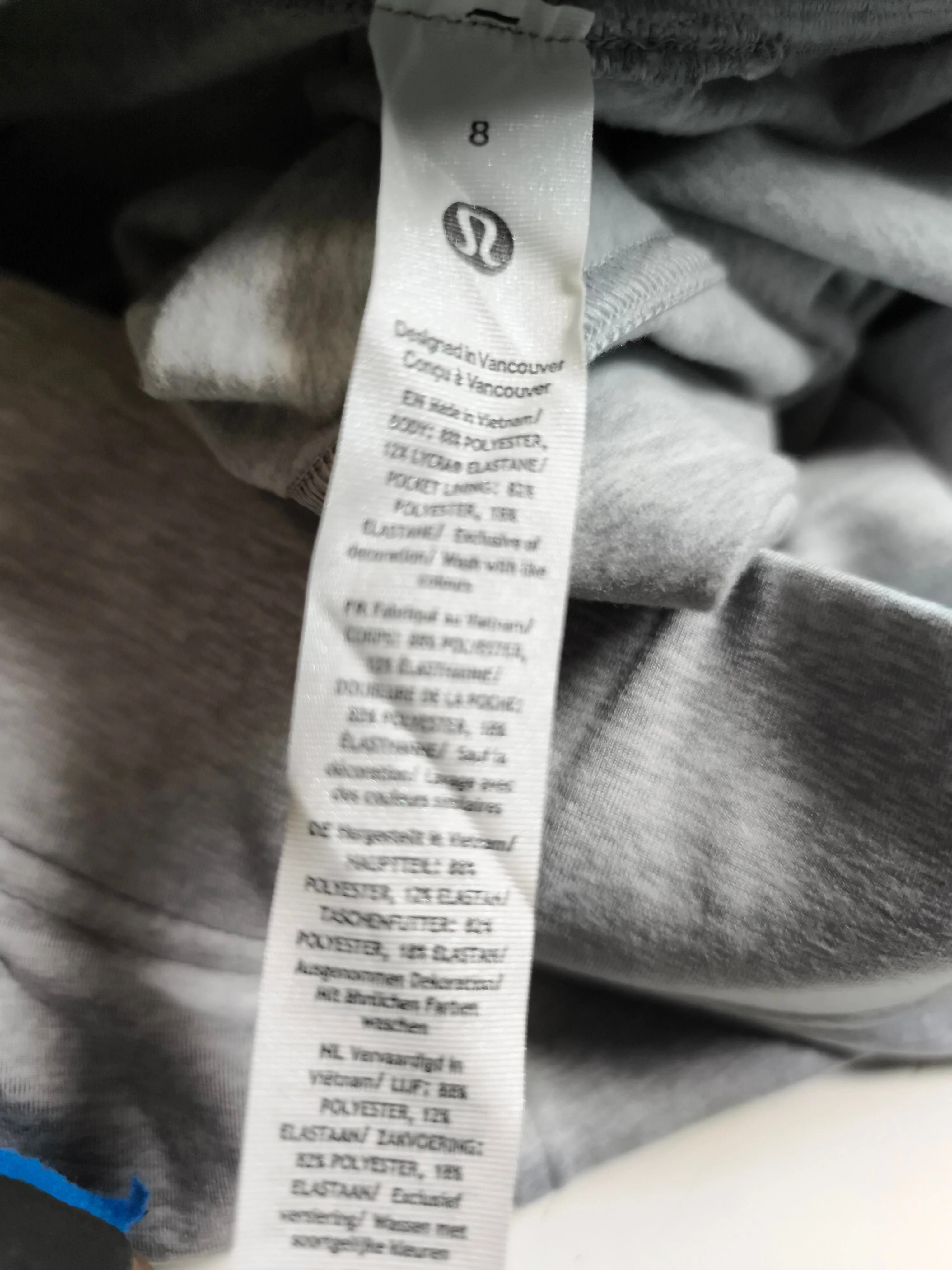 Lululemon Women's Sports Bottoms UK 12 Grey Polyester with Elastane Sweatpants - Image 6