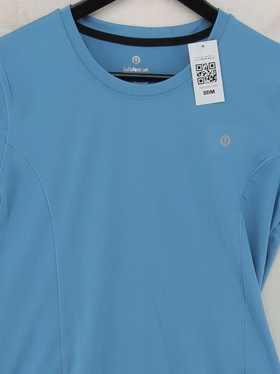 Lululemon Women's T-Shirt L Blue Polyester with Cotton Basic - Image 3