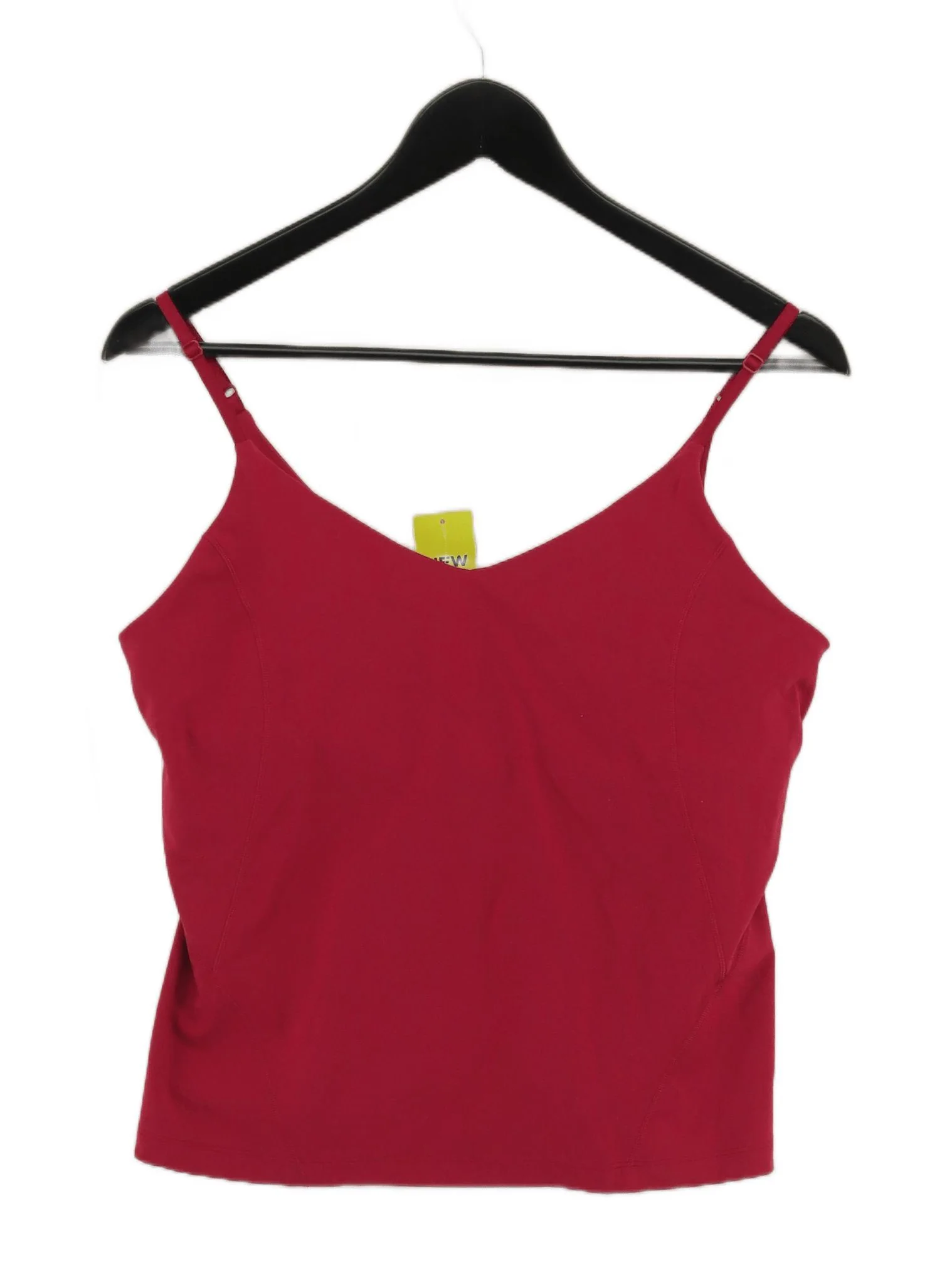 Lululemon Women's T-Shirt L Red 100% Other Sleeveless V-Neck Camisole