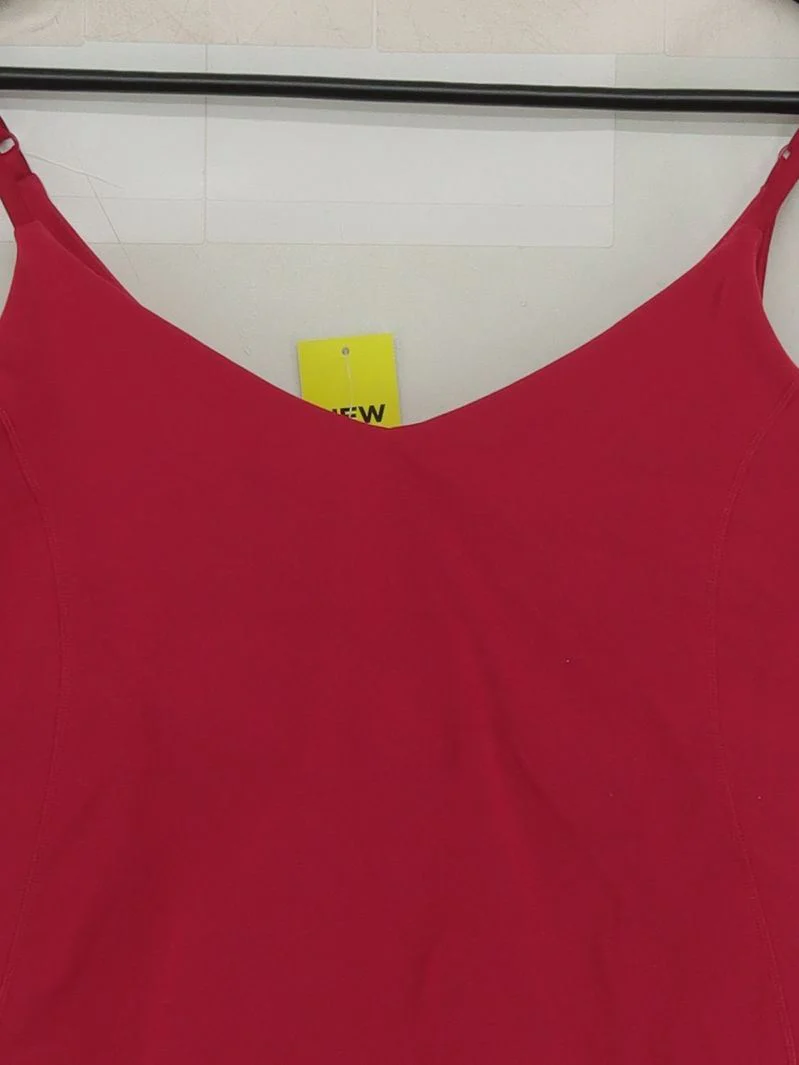 Lululemon Women's T-Shirt L Red 100% Other Sleeveless V-Neck Camisole - Image 3
