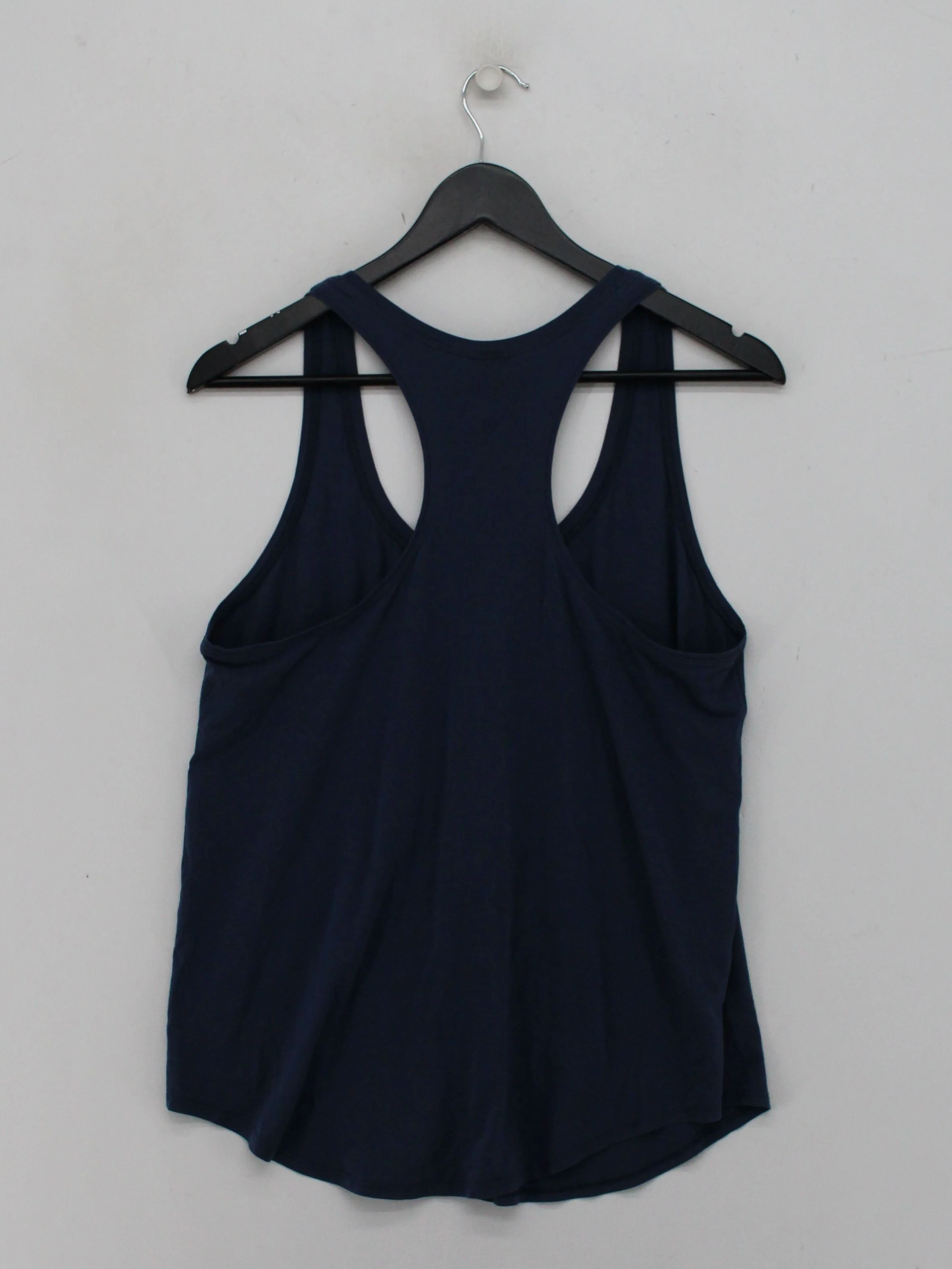 Lululemon Women's T-Shirt M Blue 100% Cotton Sleeveless Round Neck Basic - Image 2