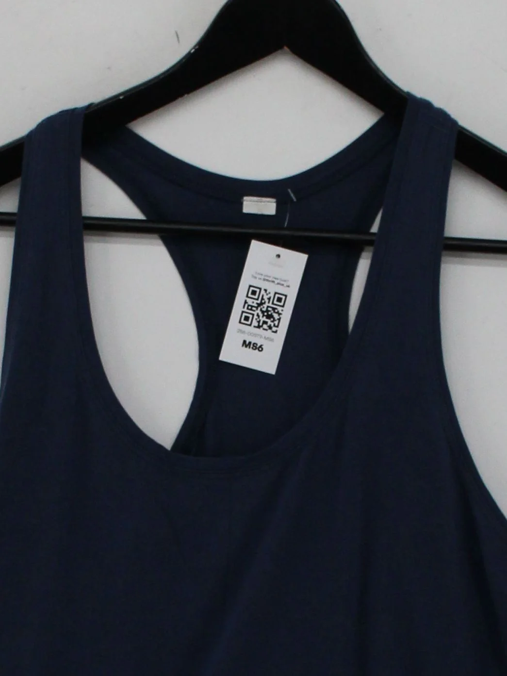 Lululemon Women's T-Shirt M Blue 100% Cotton Sleeveless Round Neck Basic - Image 3
