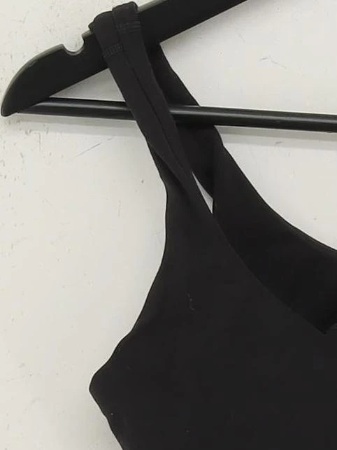 Lululemon Women's T-Shirt S Black 100% Other Sleeveless V-Neck Basic - Image 4