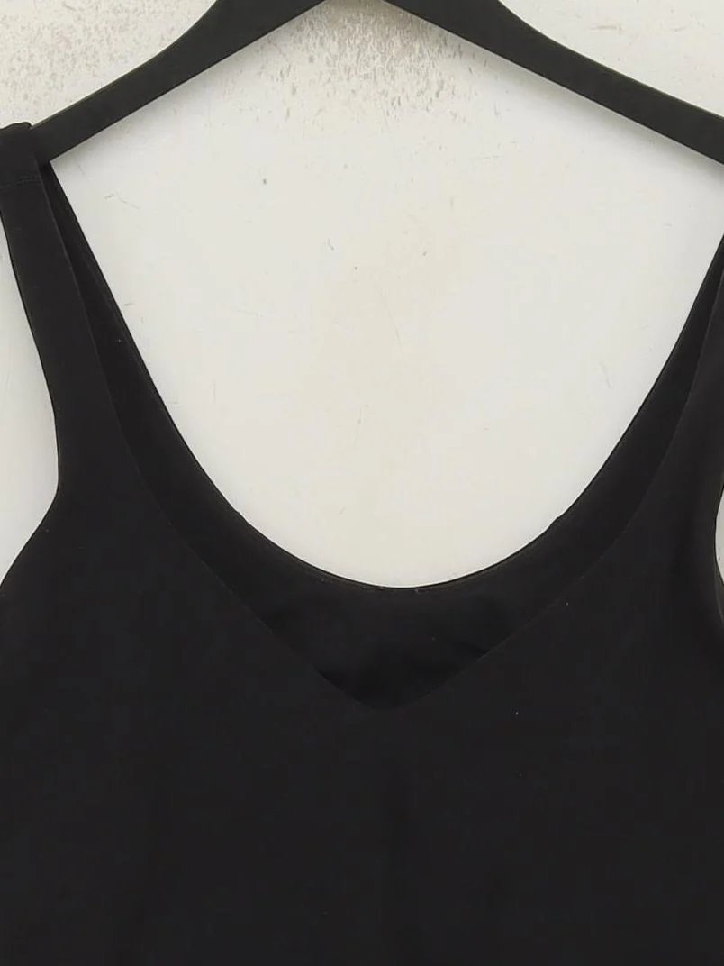 Lululemon Women's T-Shirt S Black 100% Other Sleeveless V-Neck Basic - Image 3