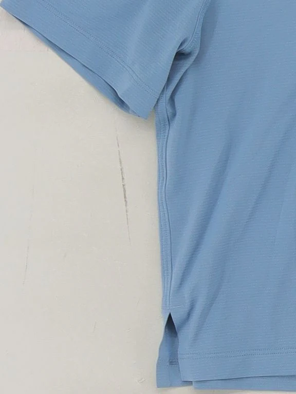Lululemon Women's T-Shirt S Blue 100% Other Short Sleeve Round Neck Basic - Image 4