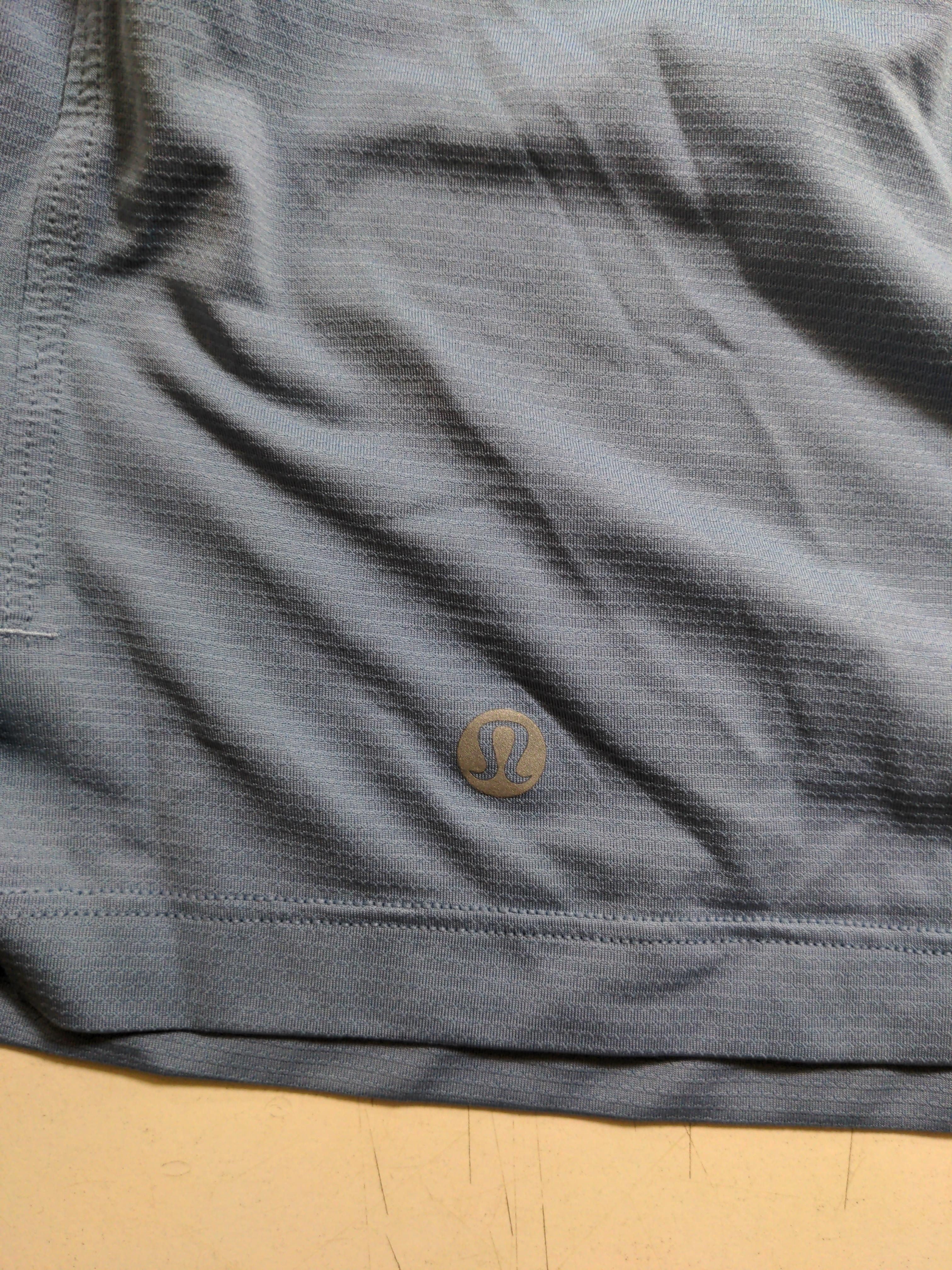 Lululemon Women's T-Shirt S Blue 100% Other Short Sleeve Round Neck Basic - Image 6