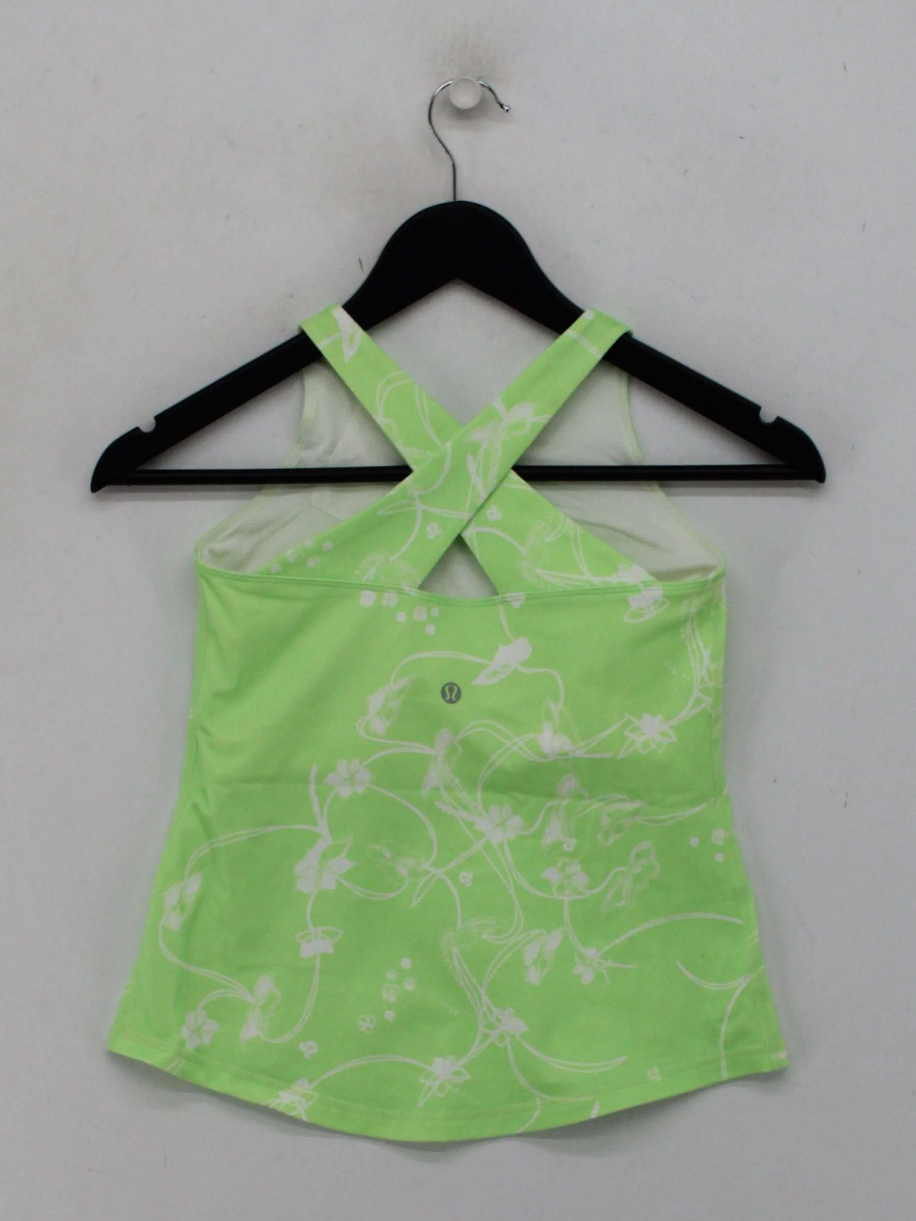 Lululemon Women's T-Shirt S Green Floral 100% Other Sleeveless Basic - Image 2