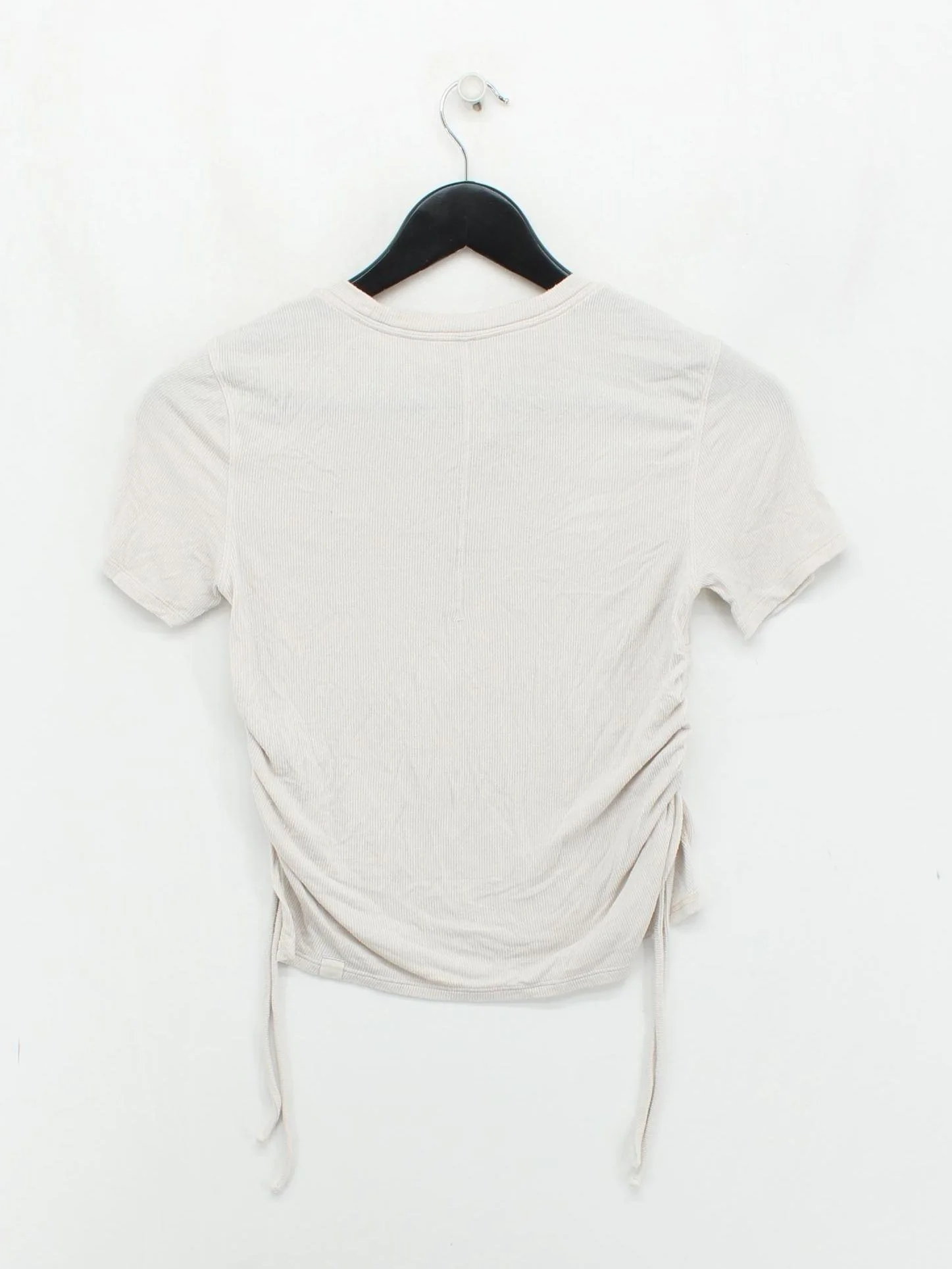 Lululemon Women's T-Shirt UK 6 Cream Lyocell Modal with Elastane Basic - Image 2
