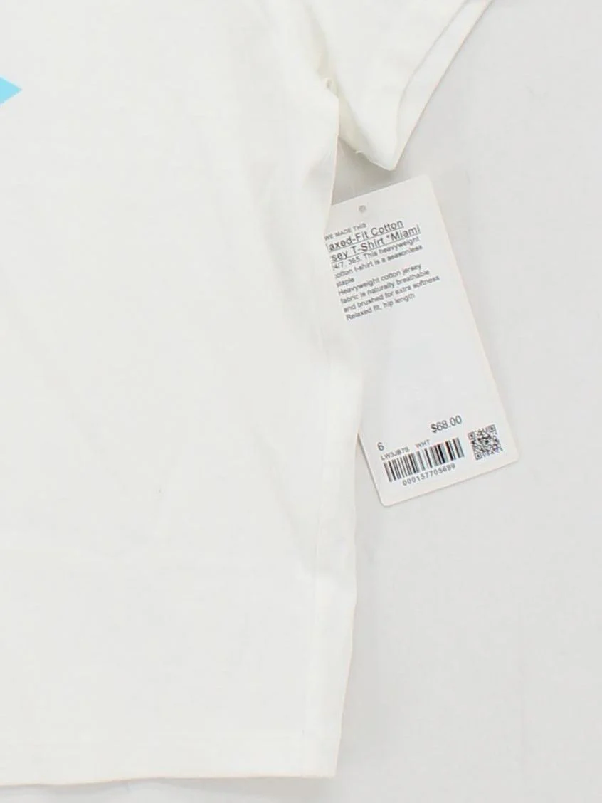 Lululemon Women's T-Shirt UK 6 White Cotton with Elastane Basic New with tags - Image 4